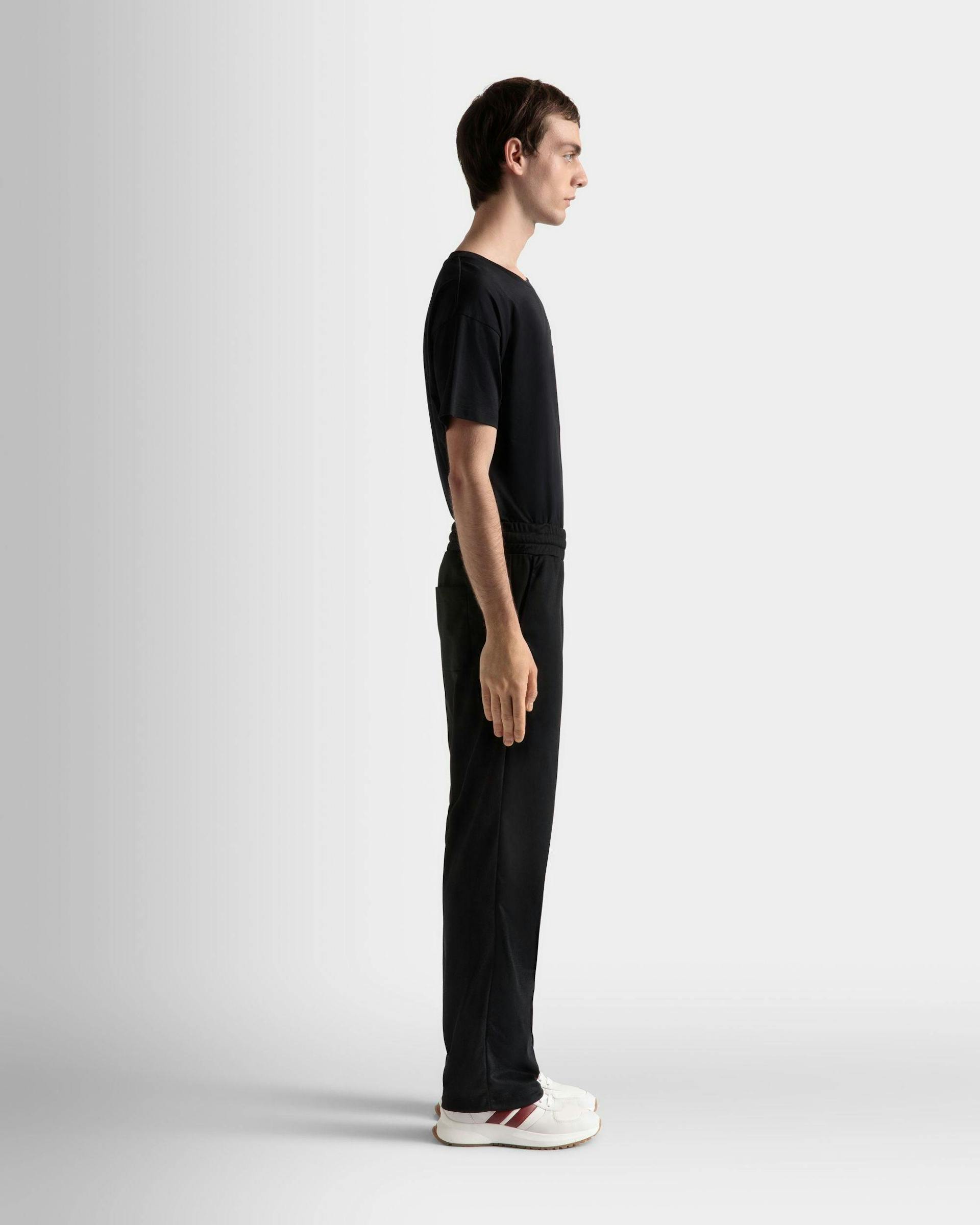 Men's Sweatpants In Black | Bally | On Model 3/4 Front
