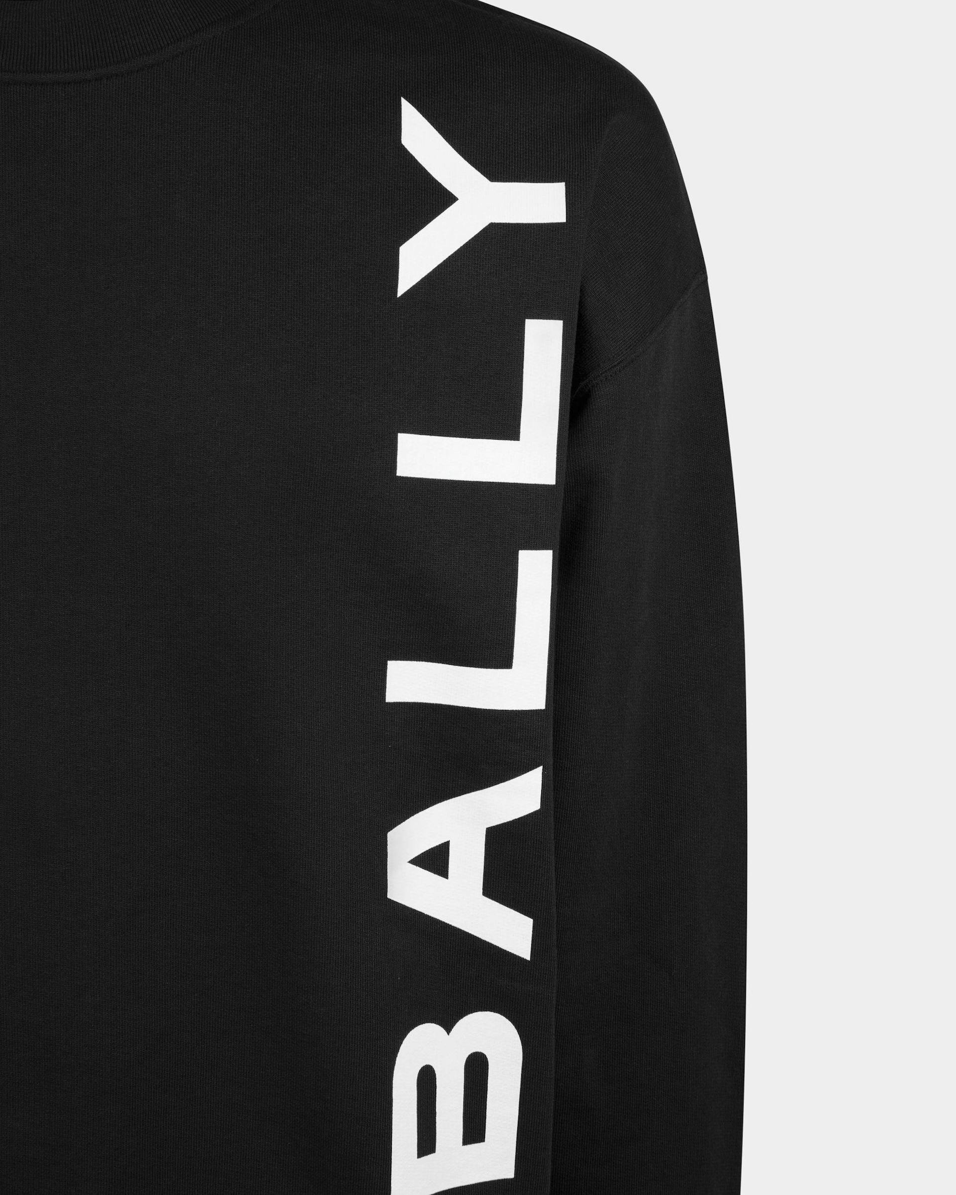 Men's Sweatshirt in Black Cotton | Bally | On Model Detail