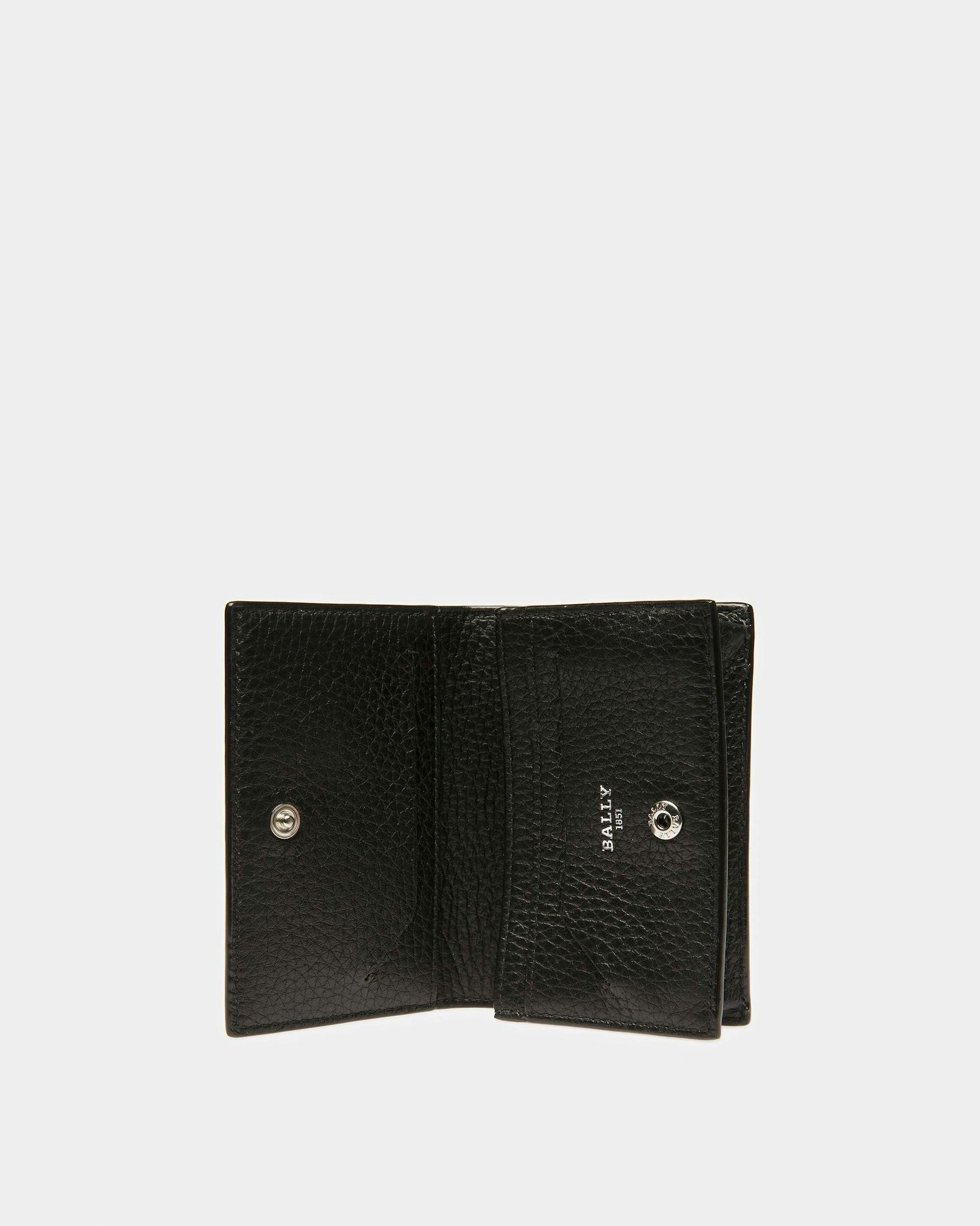 Screnty Grained Leather Card Holder In Black - Men's - Bally - 03