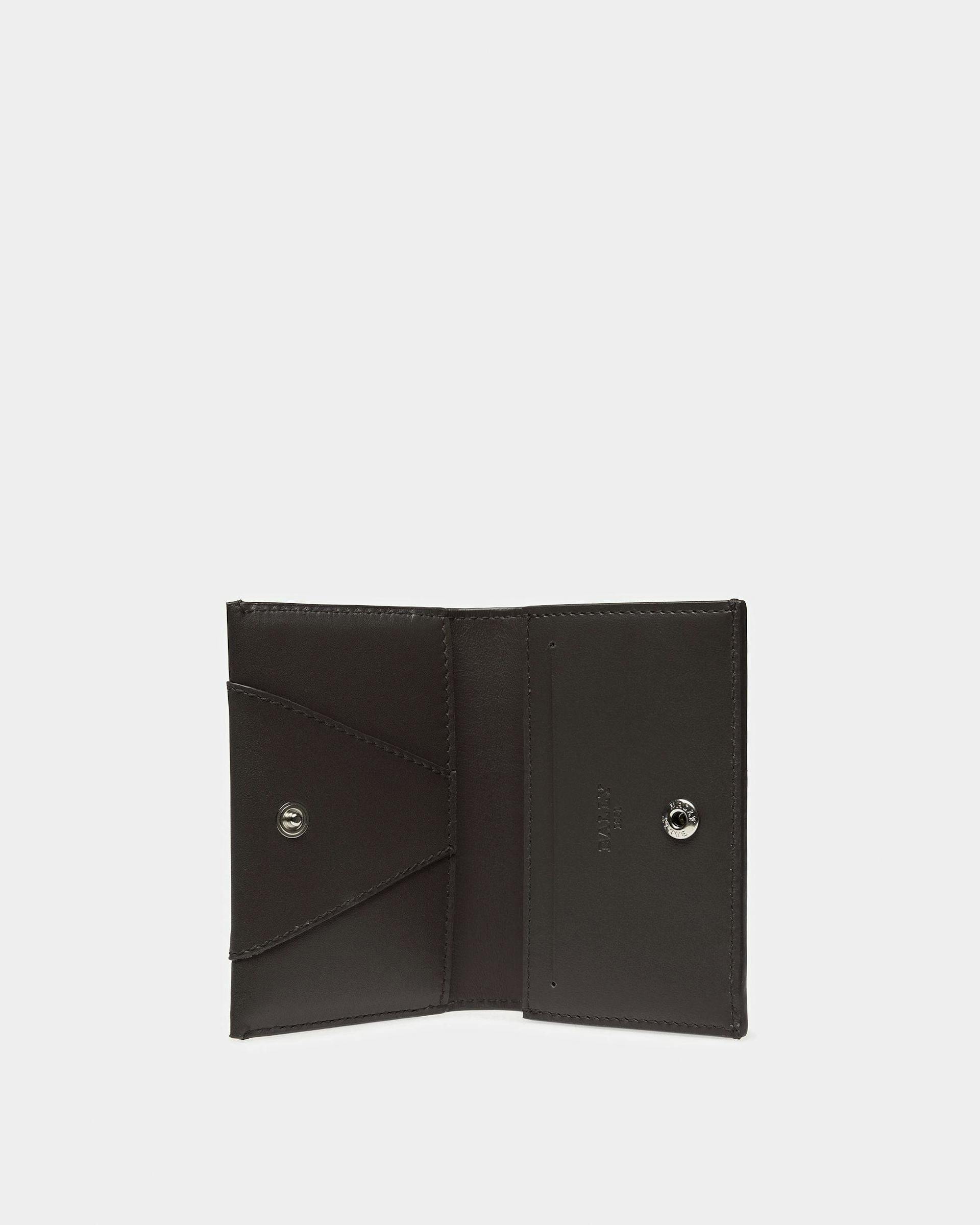 Annye Leather Business Card Holder In Black - Men's - Bally - 03