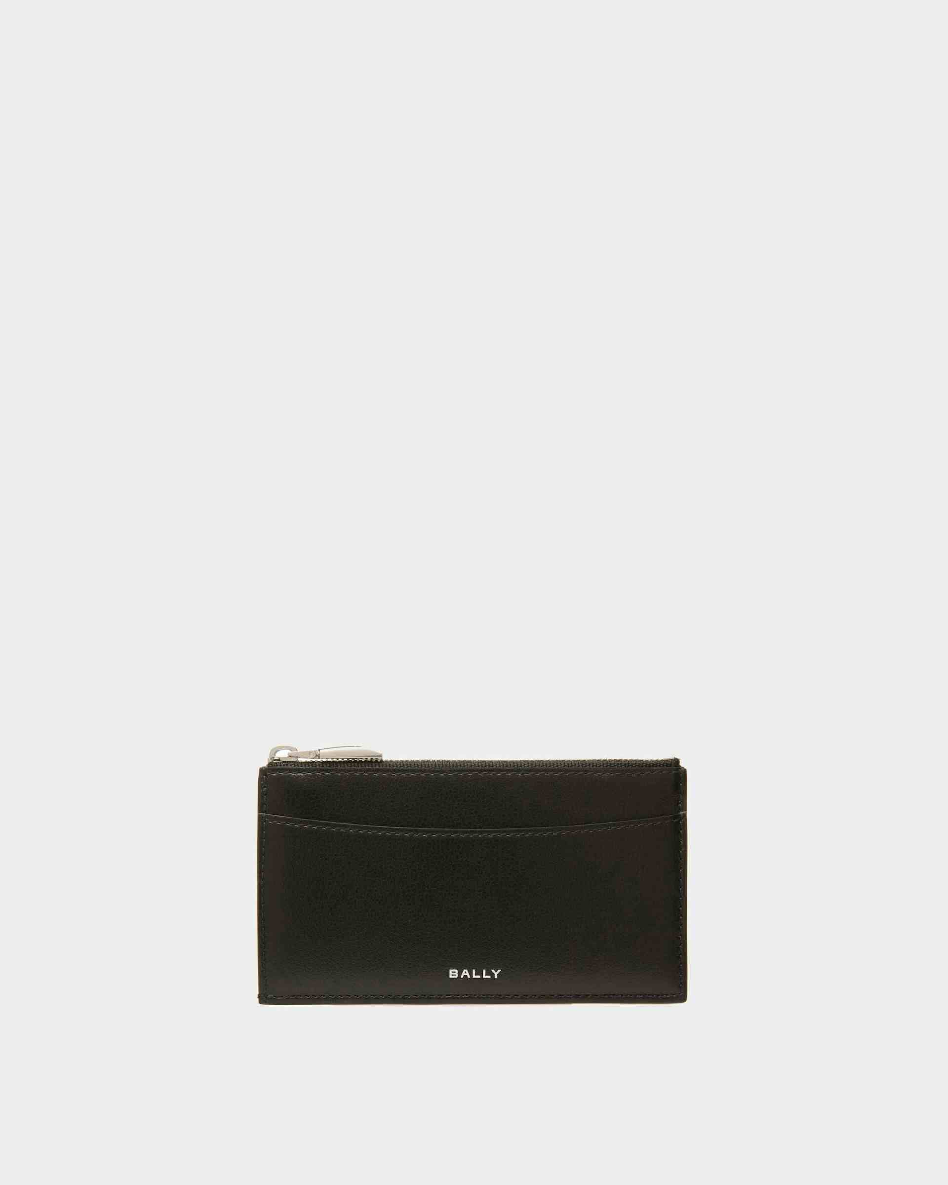Banque Business Card Holder In Black Leather - Men's - Bally