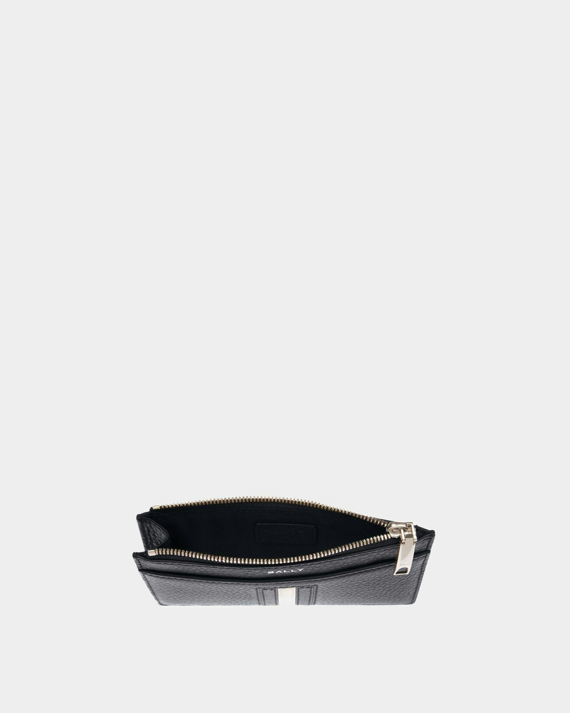 Ribbon Business Card Holder In Midnight Leather - Men's - Bally - 03