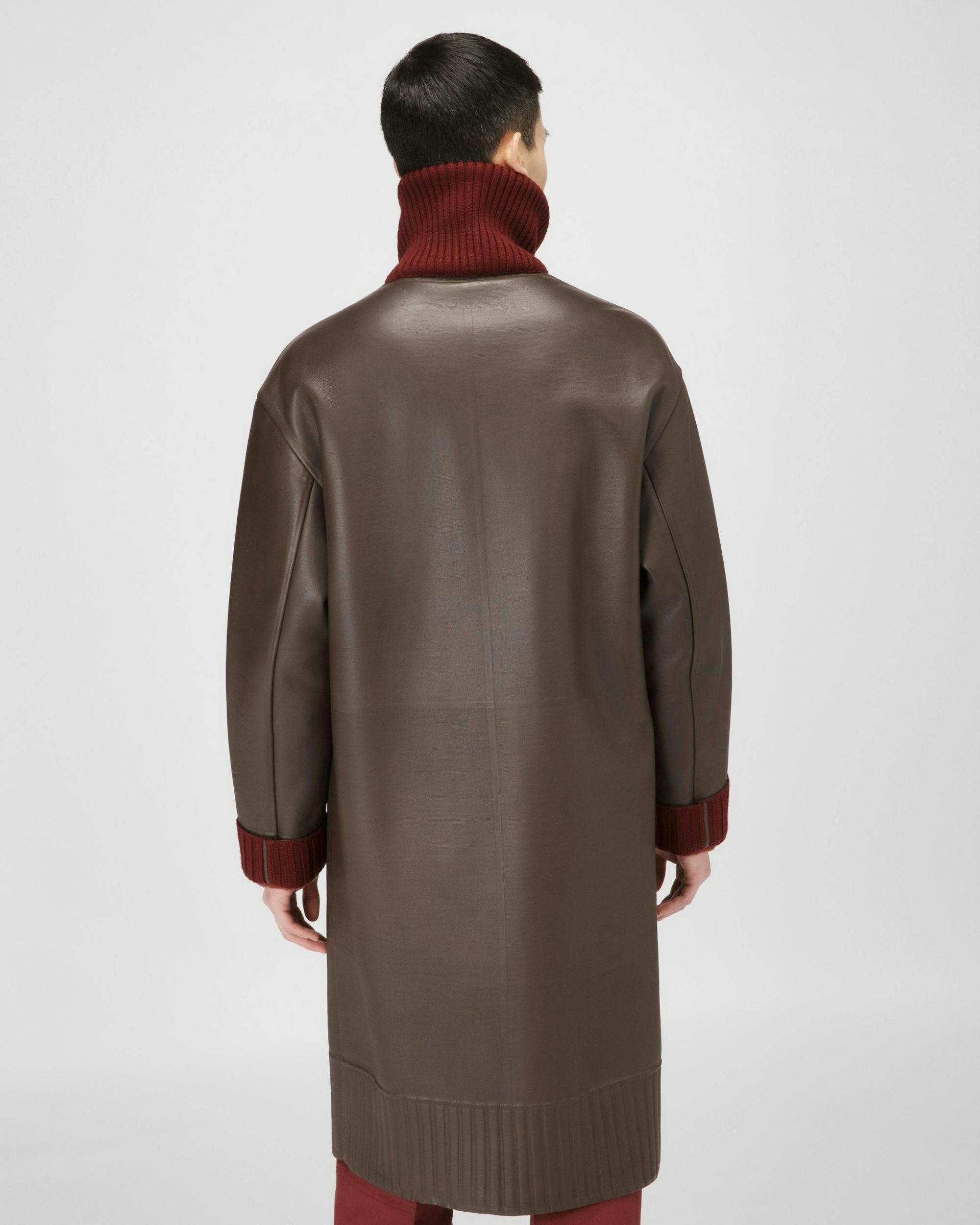 Leather Coat In Ebony Brown - Men's - Bally - 06