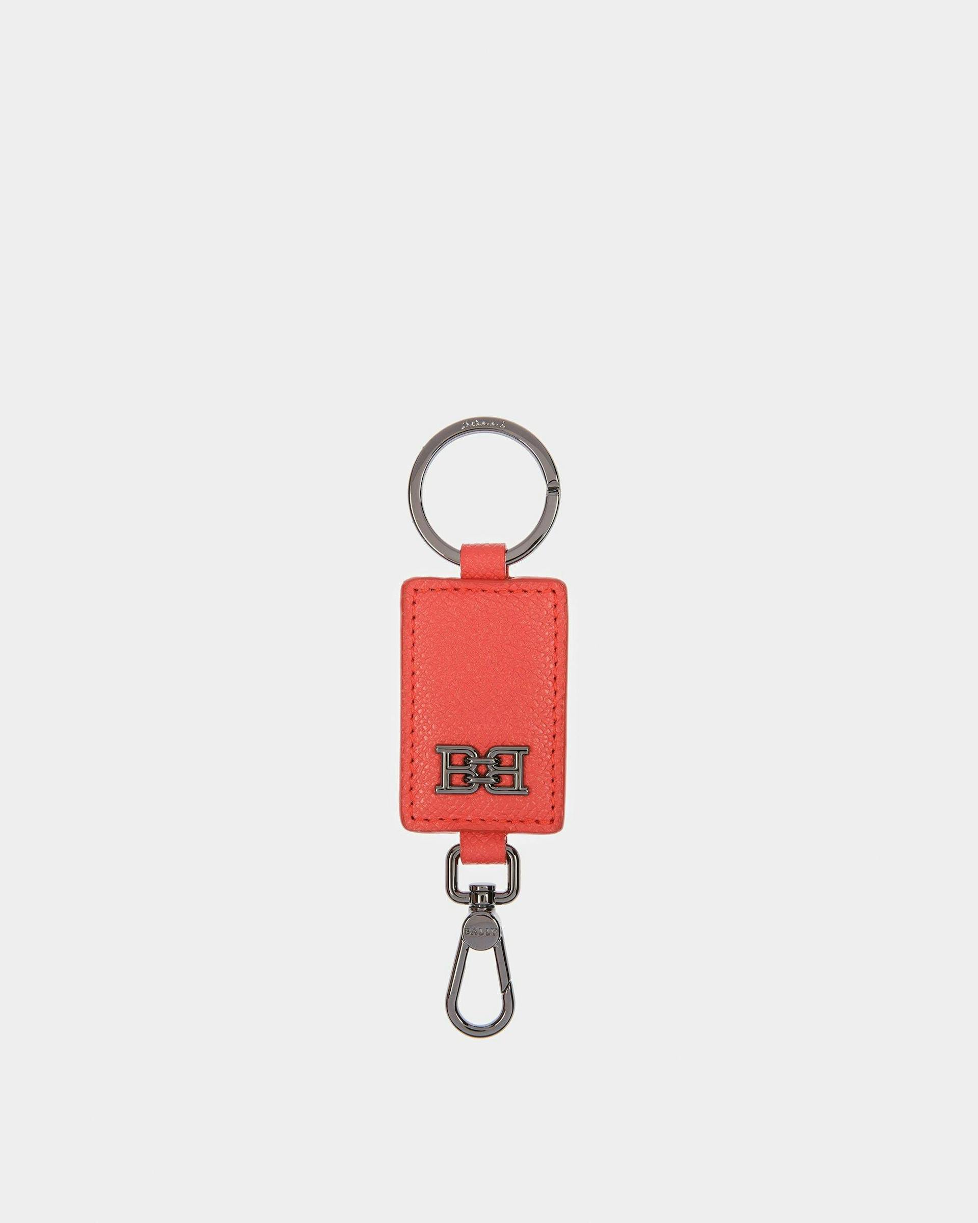 Bhary B-Chain Detail Leather Key Holder In Orange - Men's - Bally - 01