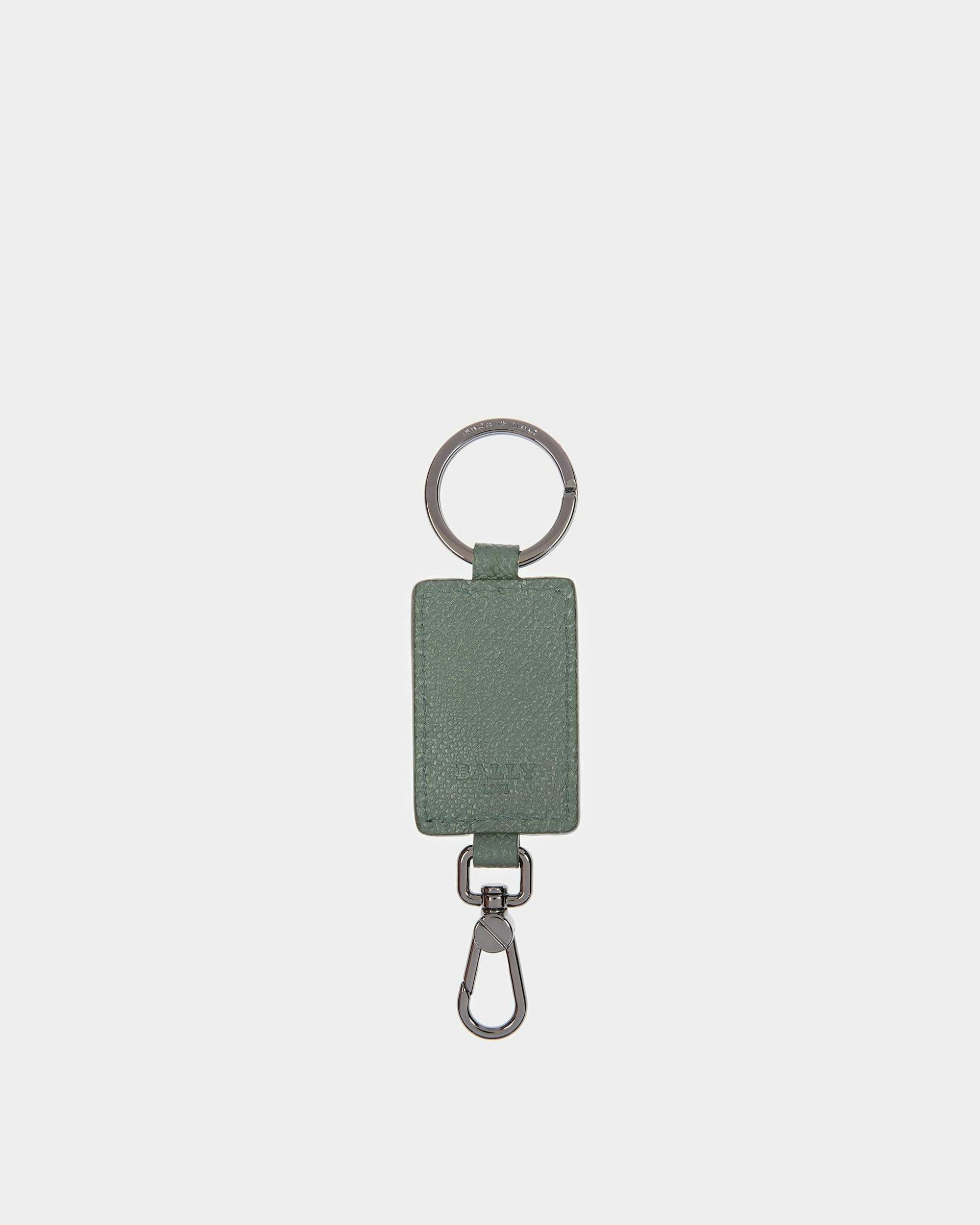 Bhary B-Chain Detail Leather Key Holder In Sage - Men's - Bally - 02