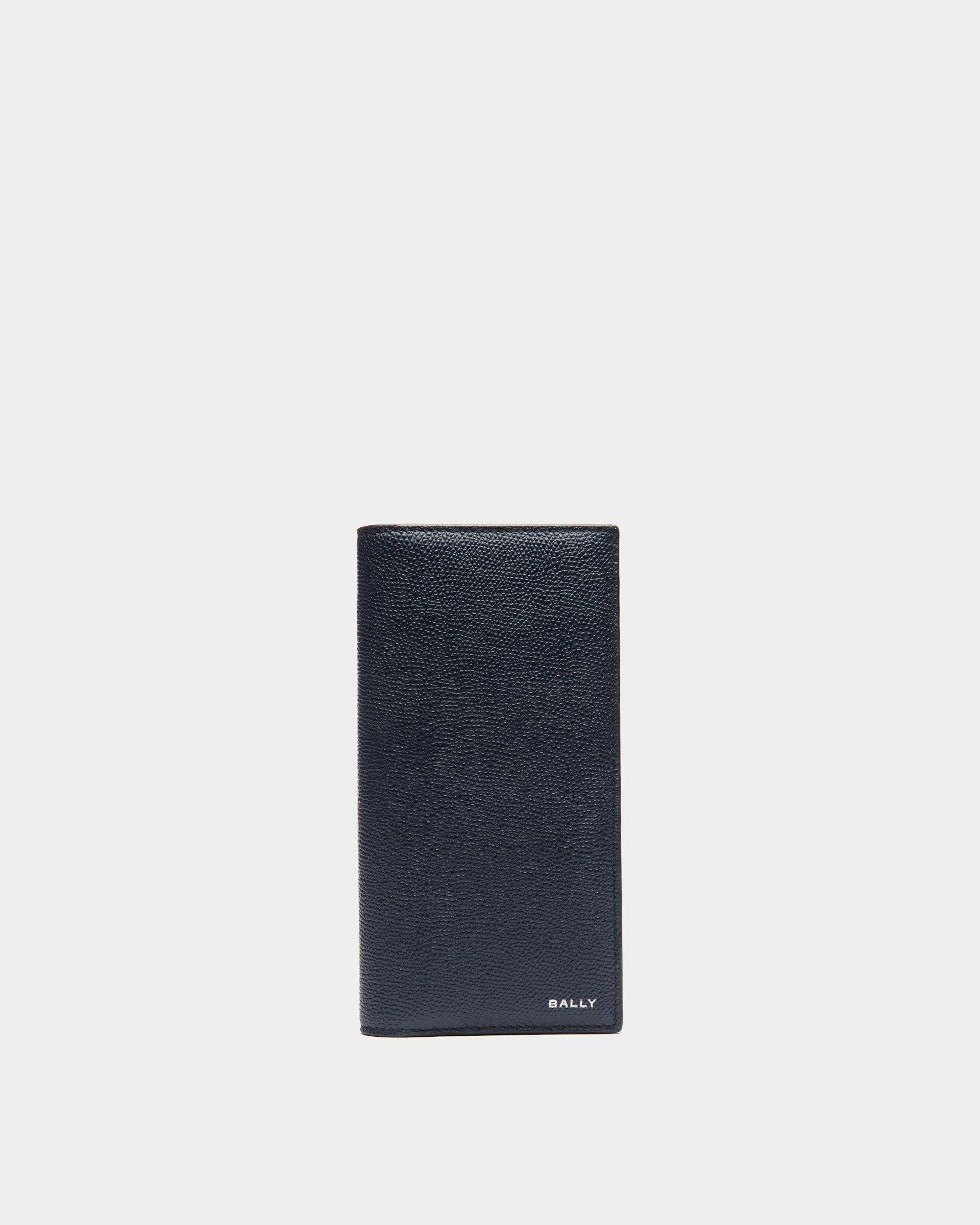 Men's Flag Continental Wallet in Blue Leather | Bally | Still Life Front
