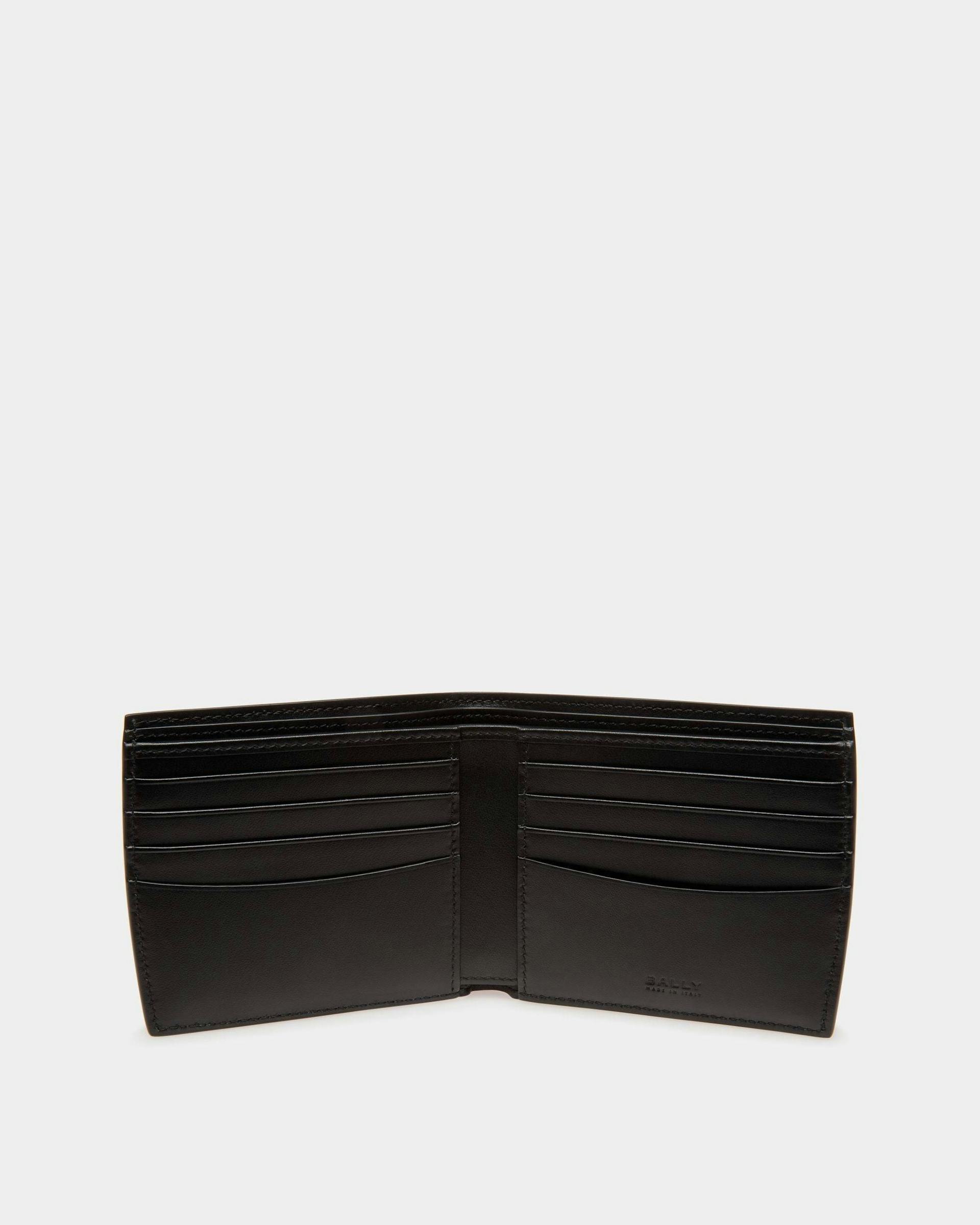 Men's Busy Bally Bifold Wallet in Black Leather | Bally | Still Life Open / Inside