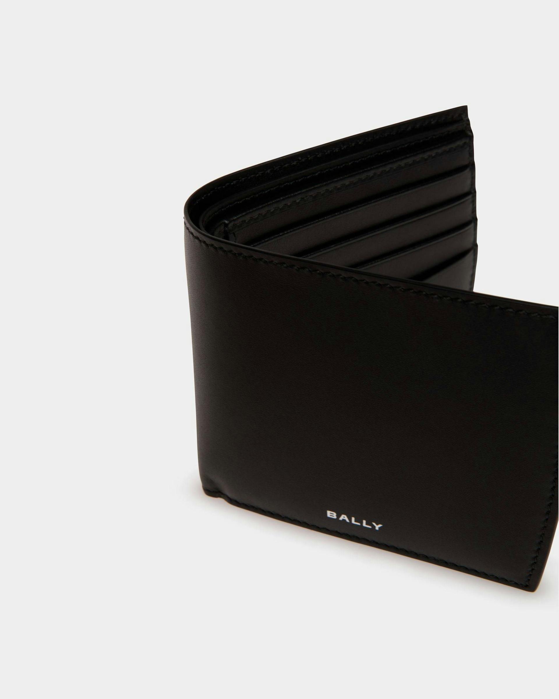 Men's Busy Bally Bifold Wallet in Black Leather | Bally | Still Life Detail
