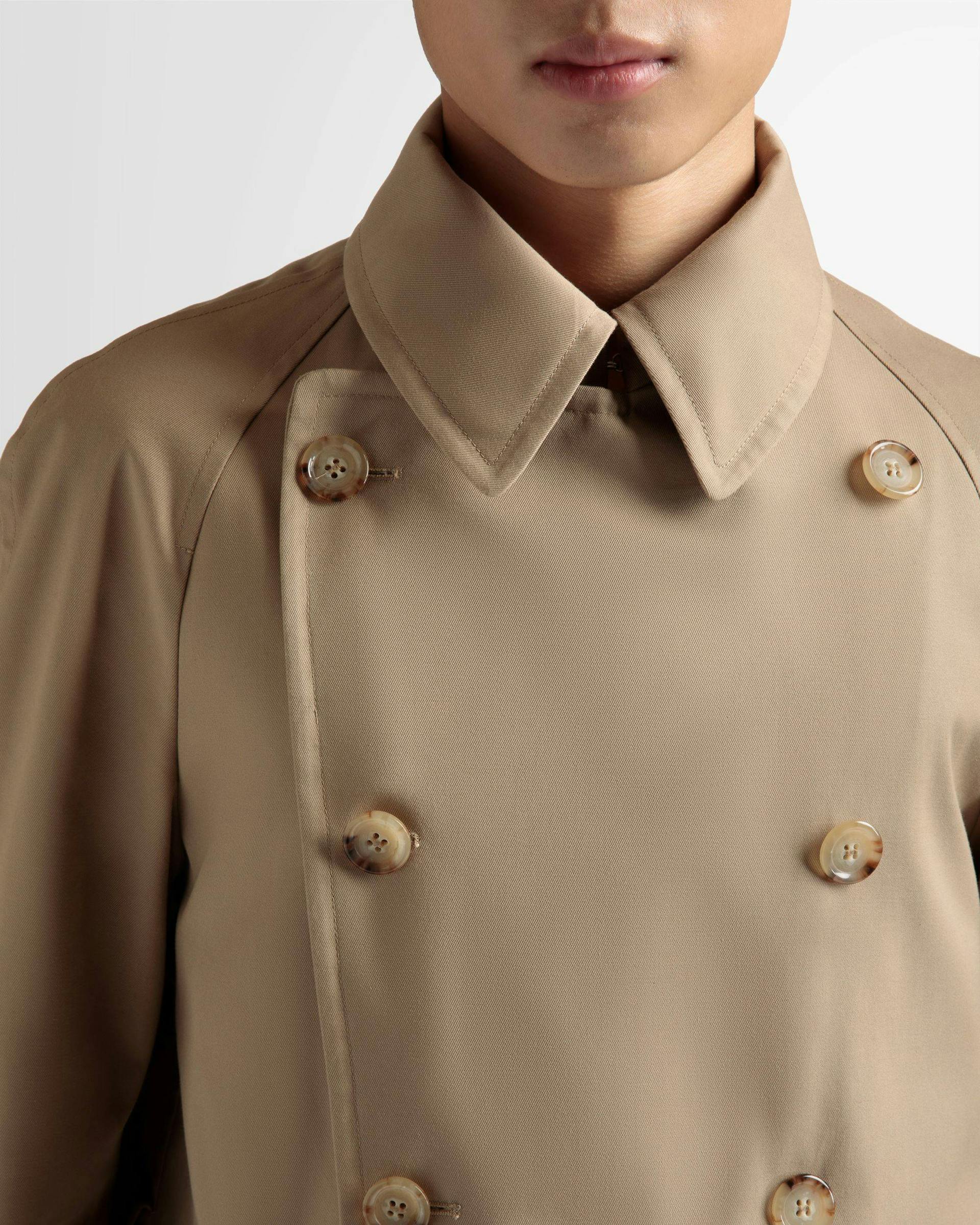 Trench Coat In Brown Cotton - Men's - Bally - 04