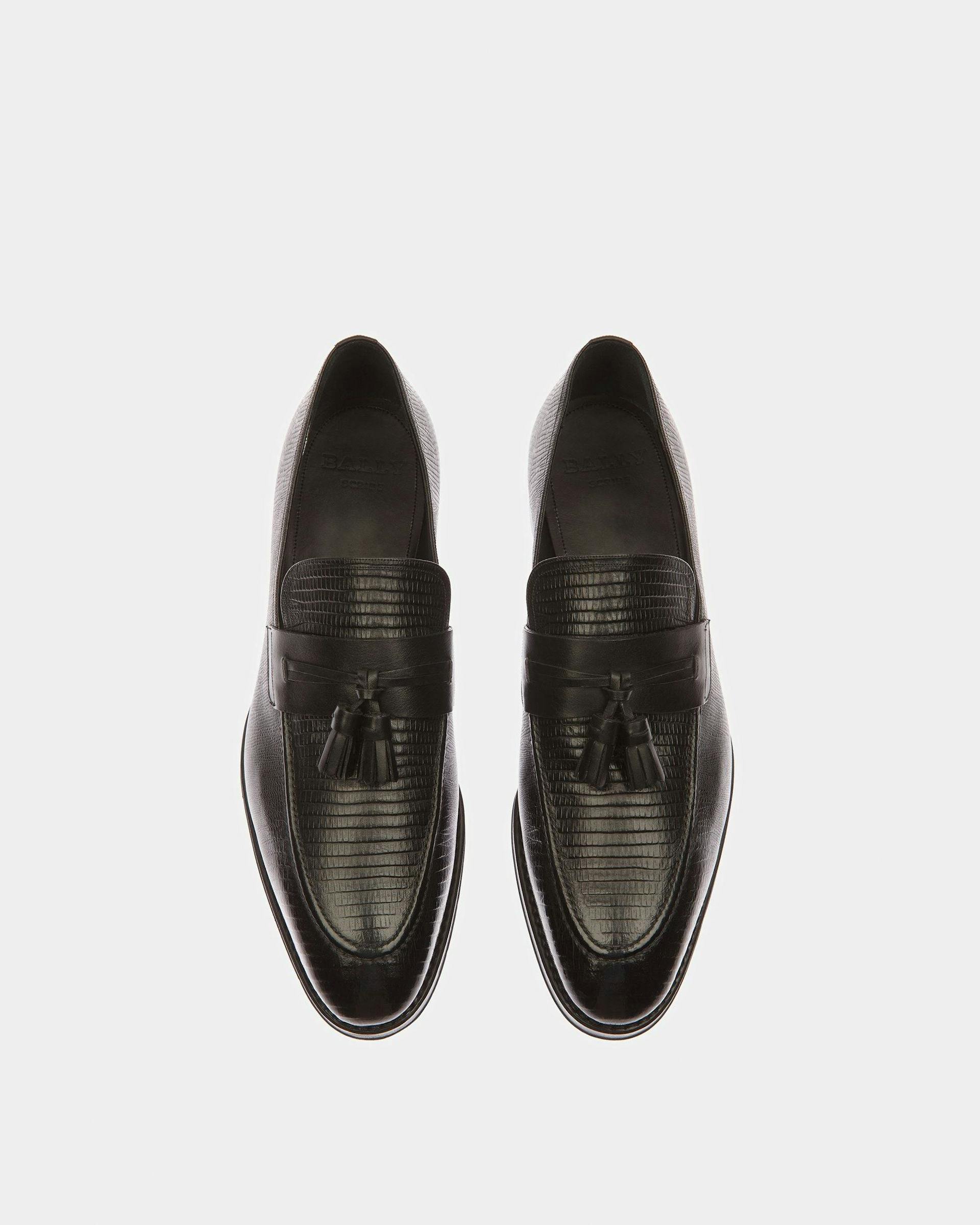 Scuvier Leather Loafers In Black - Men's - Bally - 02
