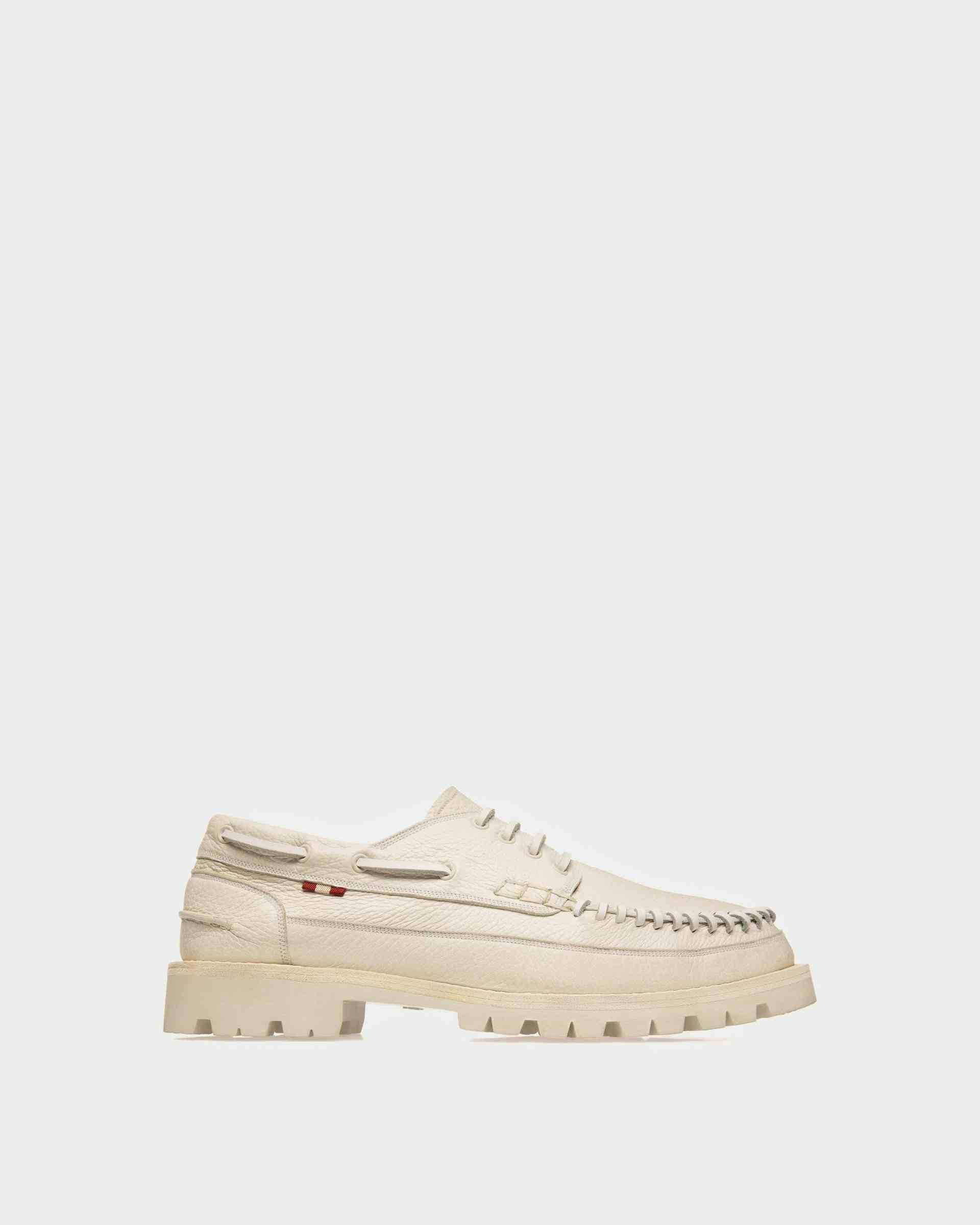 Trendal Leather Moccasins In White - Men's - Bally