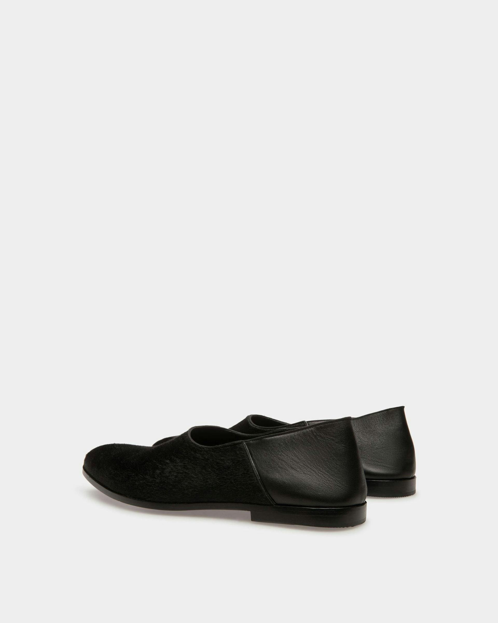 Vegas Flat Loafers In Black Haircalf Leather - Men's - Bally - 04