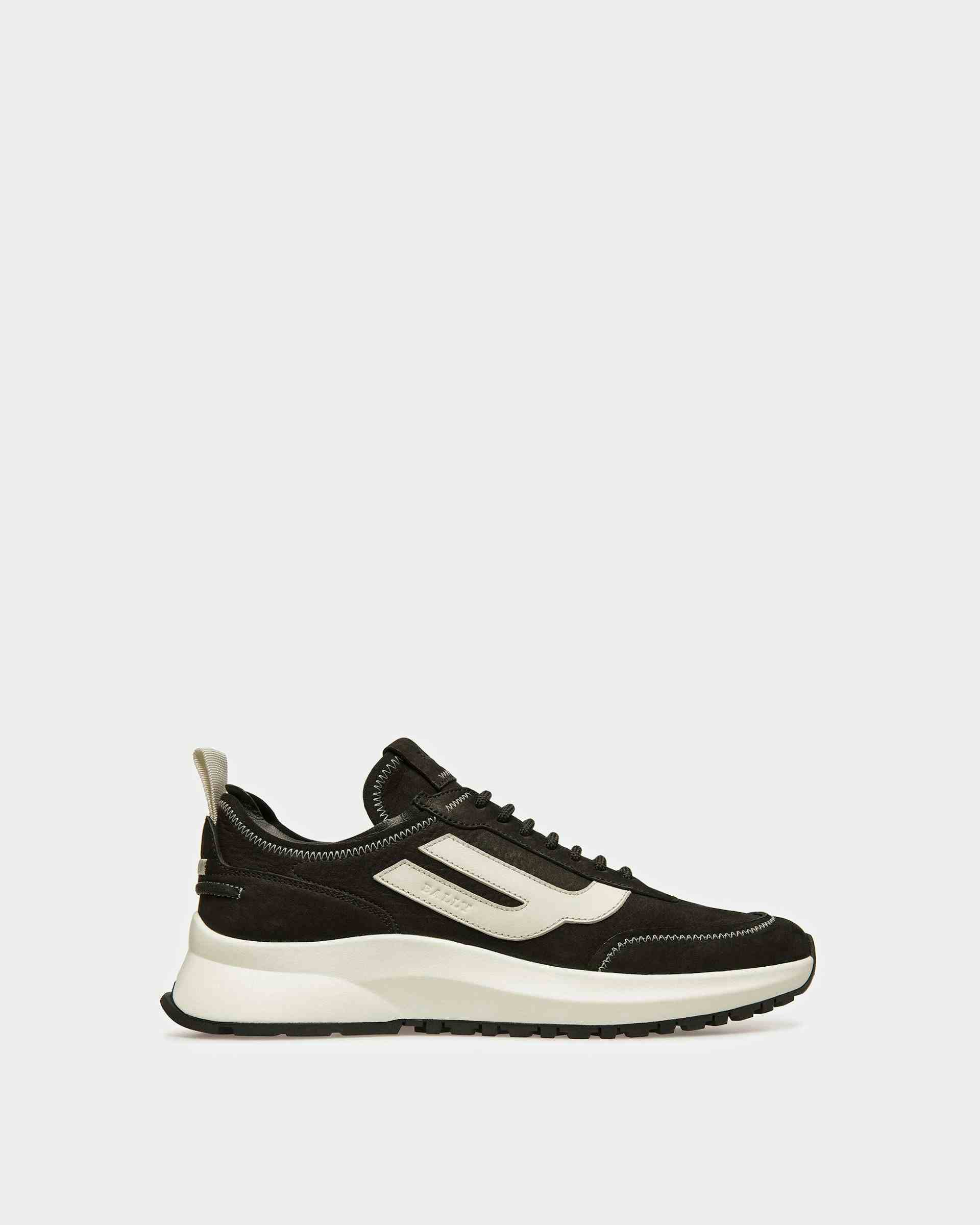 Darys Leather Sneakers In Black And Dusty White - Men's - Bally