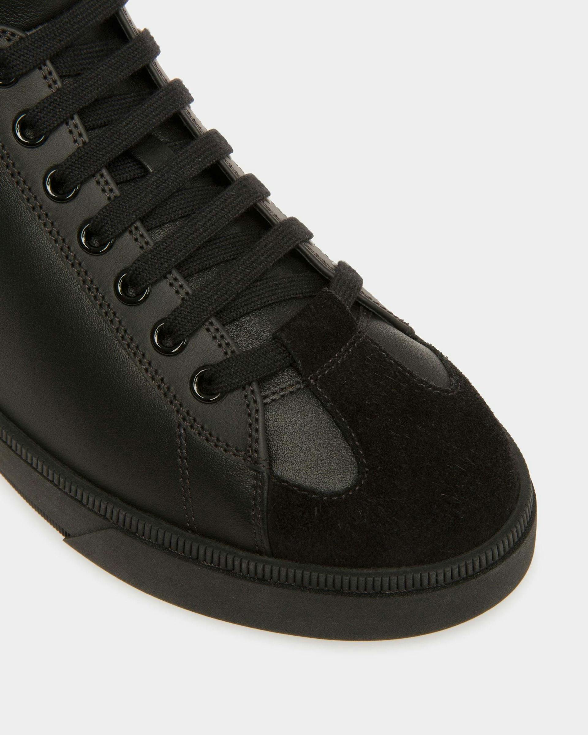 Raise Sneakers In Black And Python Print Leather - Men's - Bally - 06
