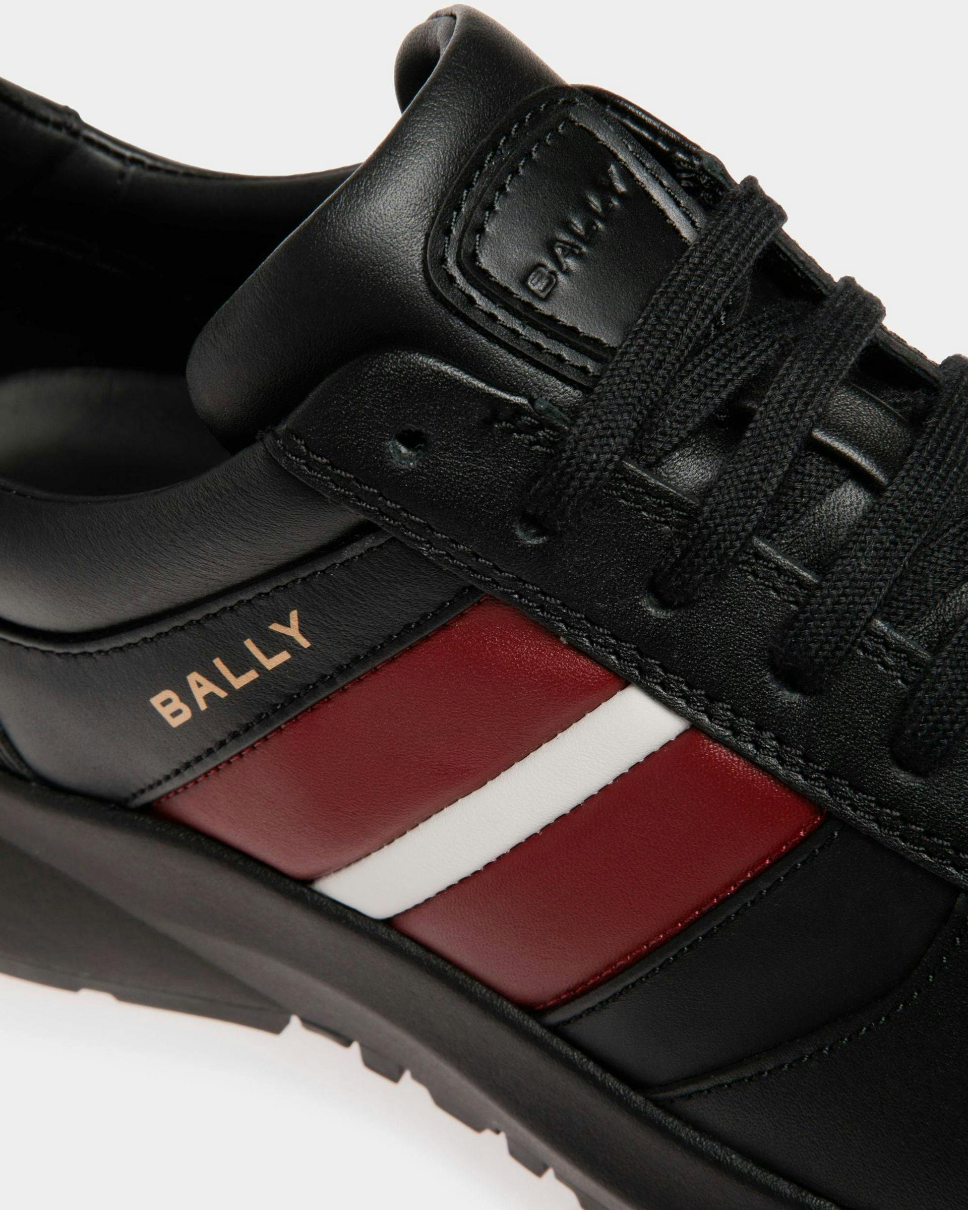 Men's Outline Sneaker In Black Leather | Bally | Still Life Detail