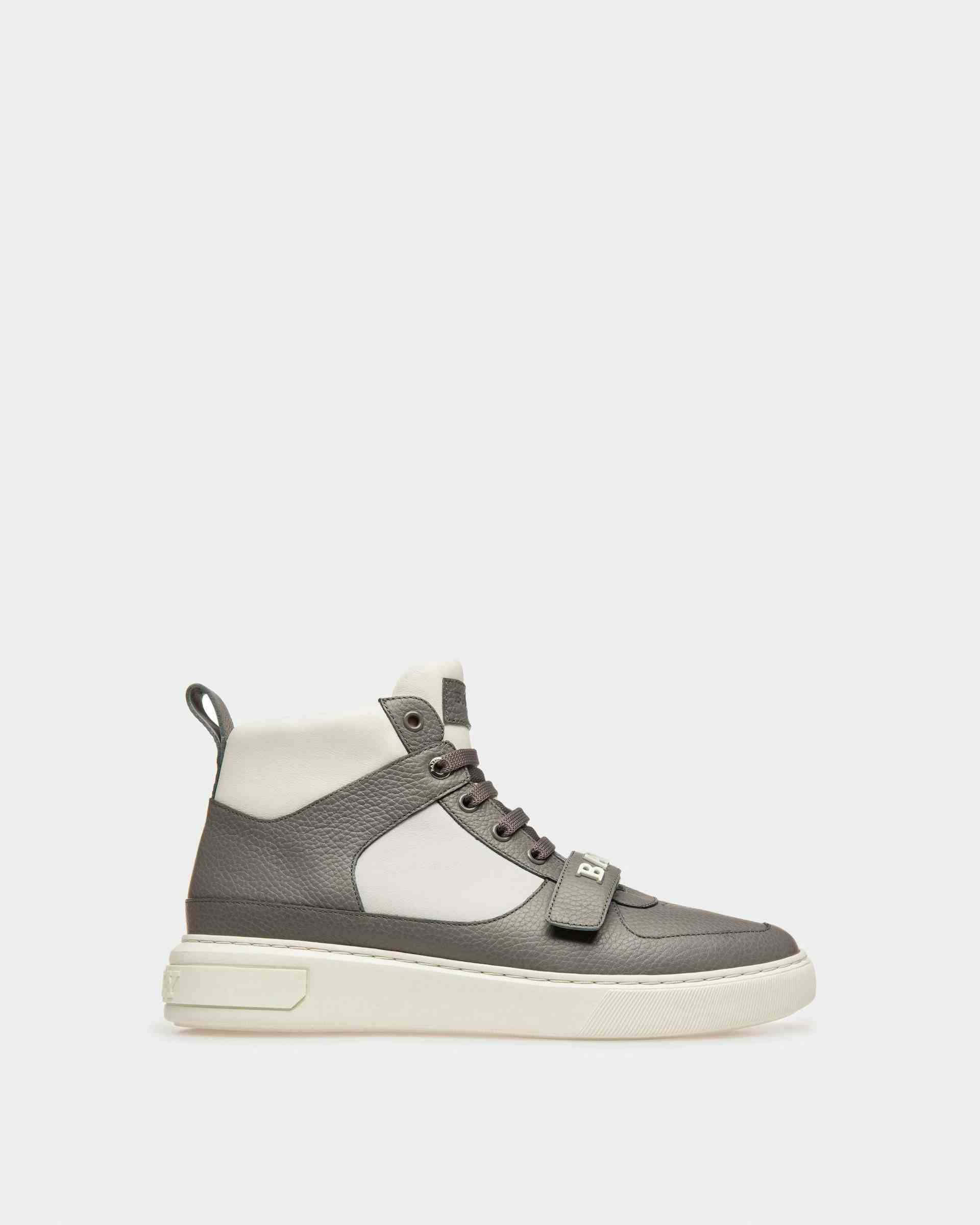 Merryk Leather Sneakers In Grey And White - Men's - Bally