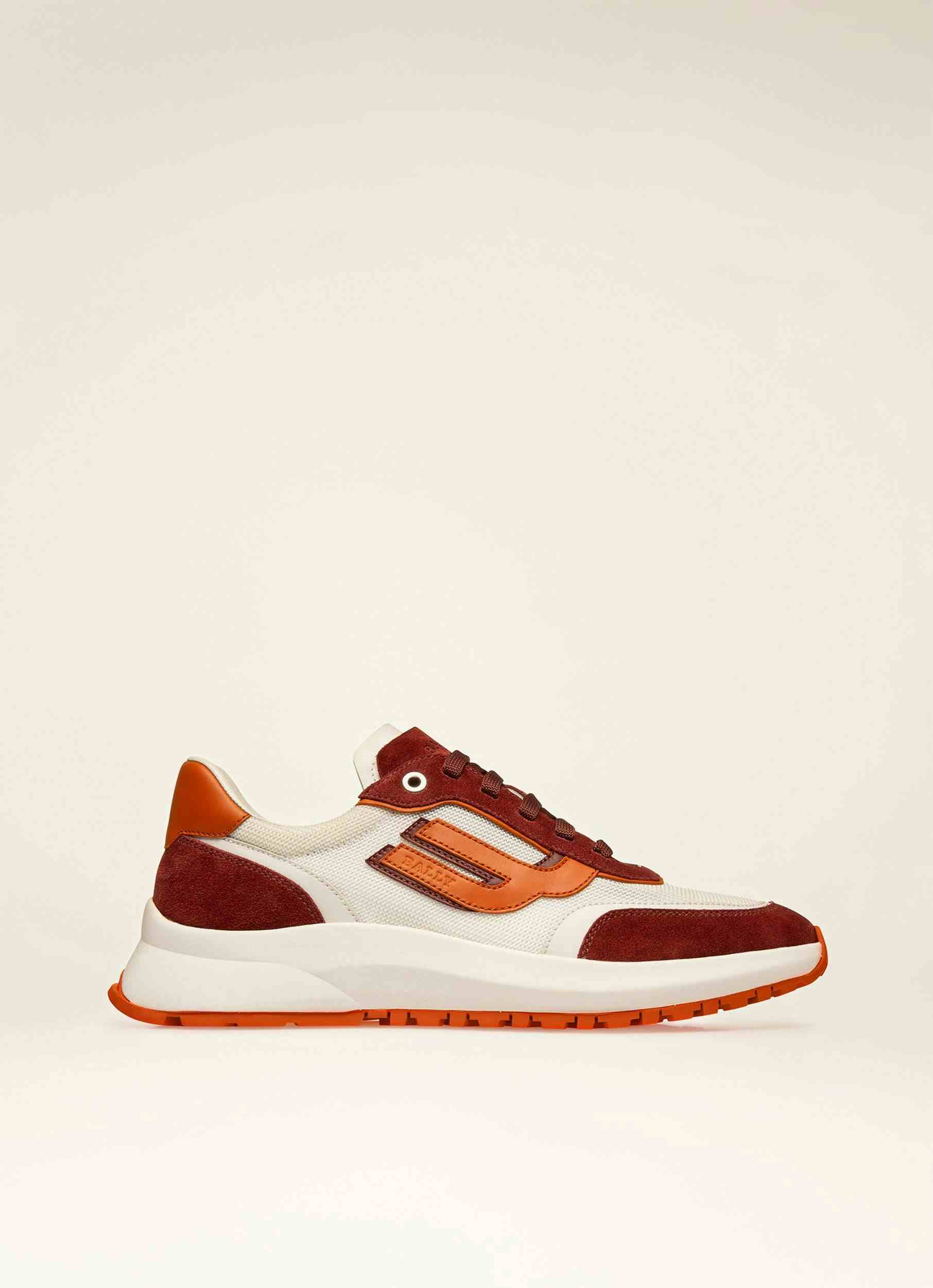 Demmy Mesh & Leather Sneakers In Heritage Red & White - Men's - Bally
