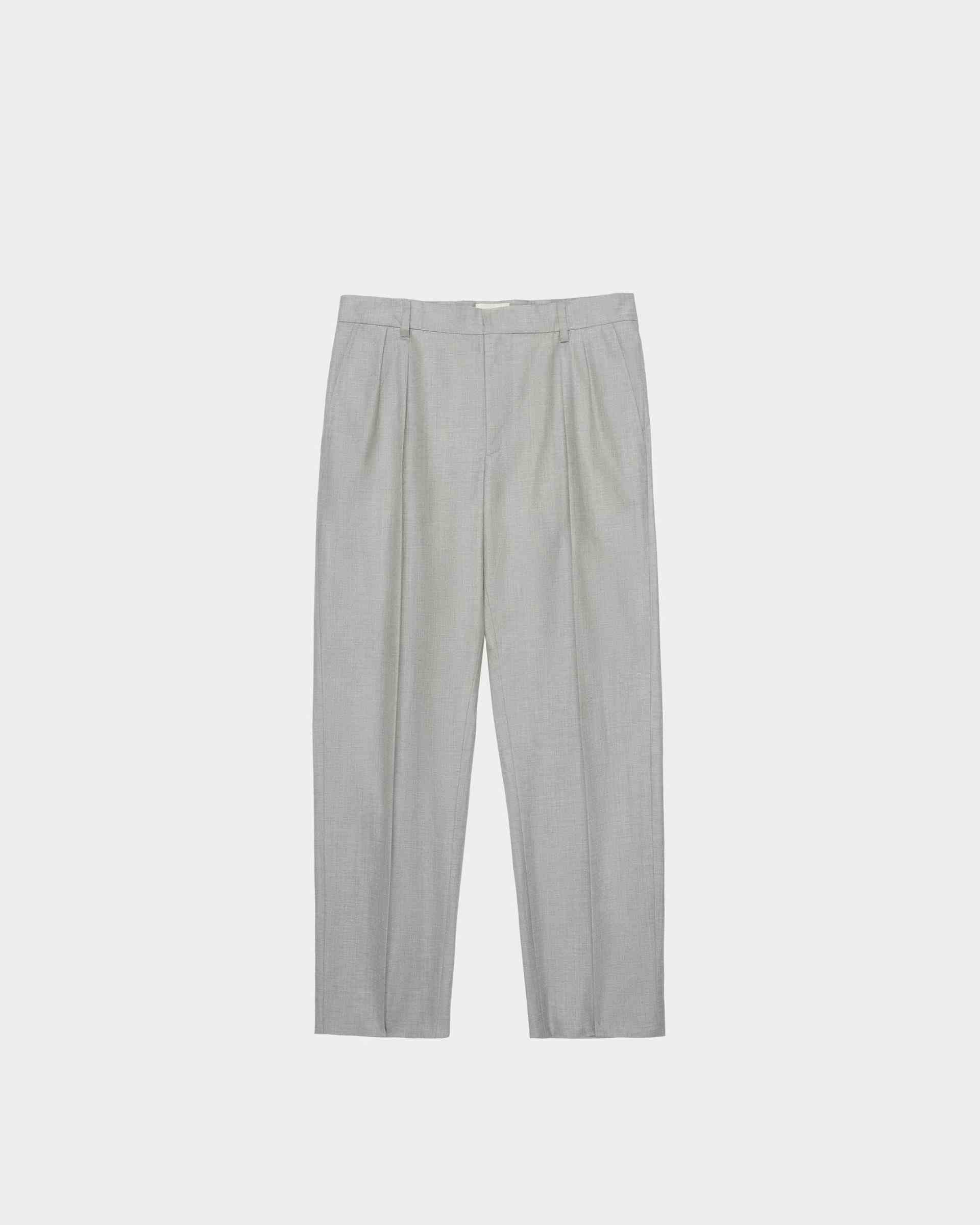 TROUSERS Cotton & Silk Mix Trousers In Grey - Men's - Bally
