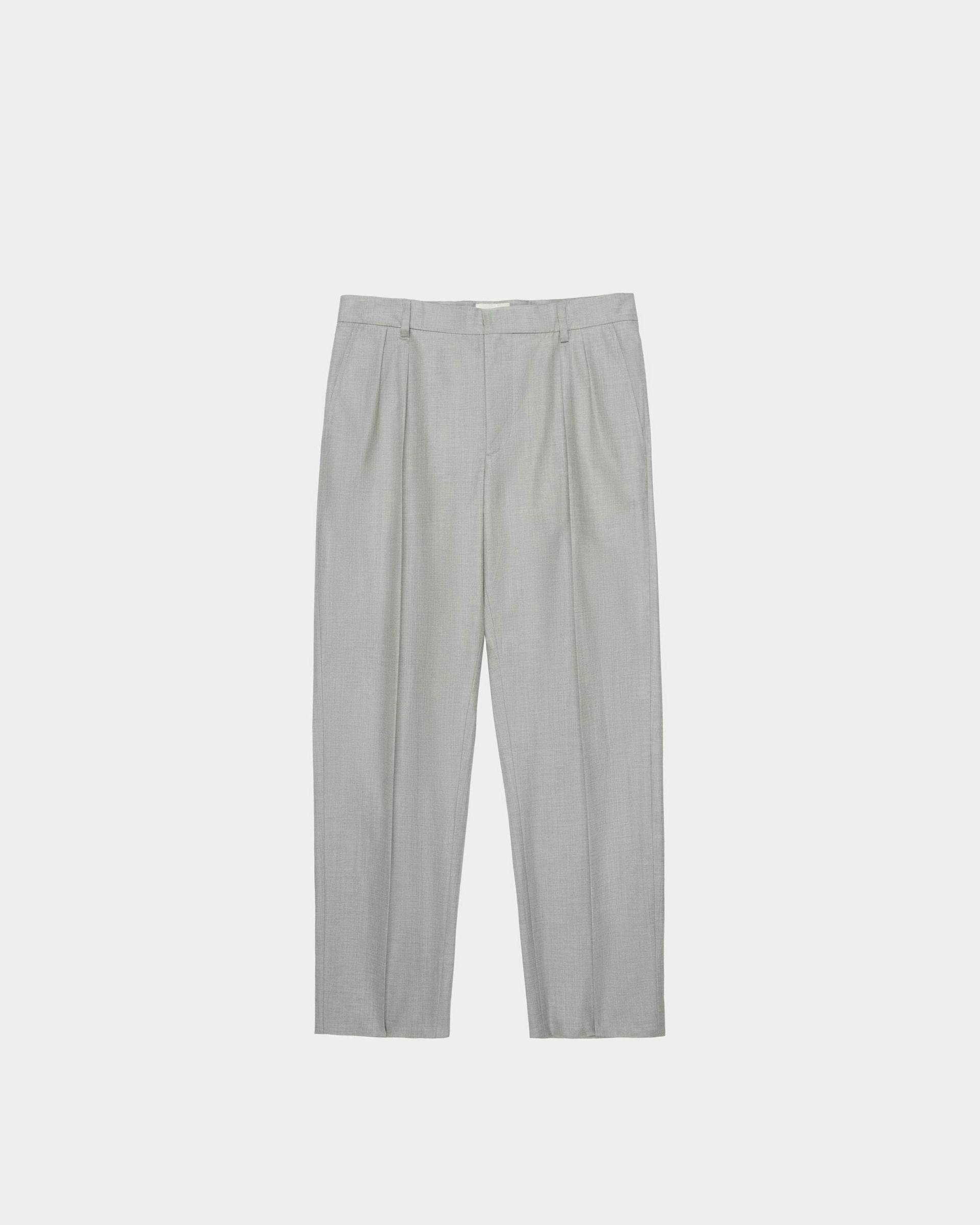 TROUSERS Cotton & Silk Mix Trousers In Grey - Men's - Bally - 01