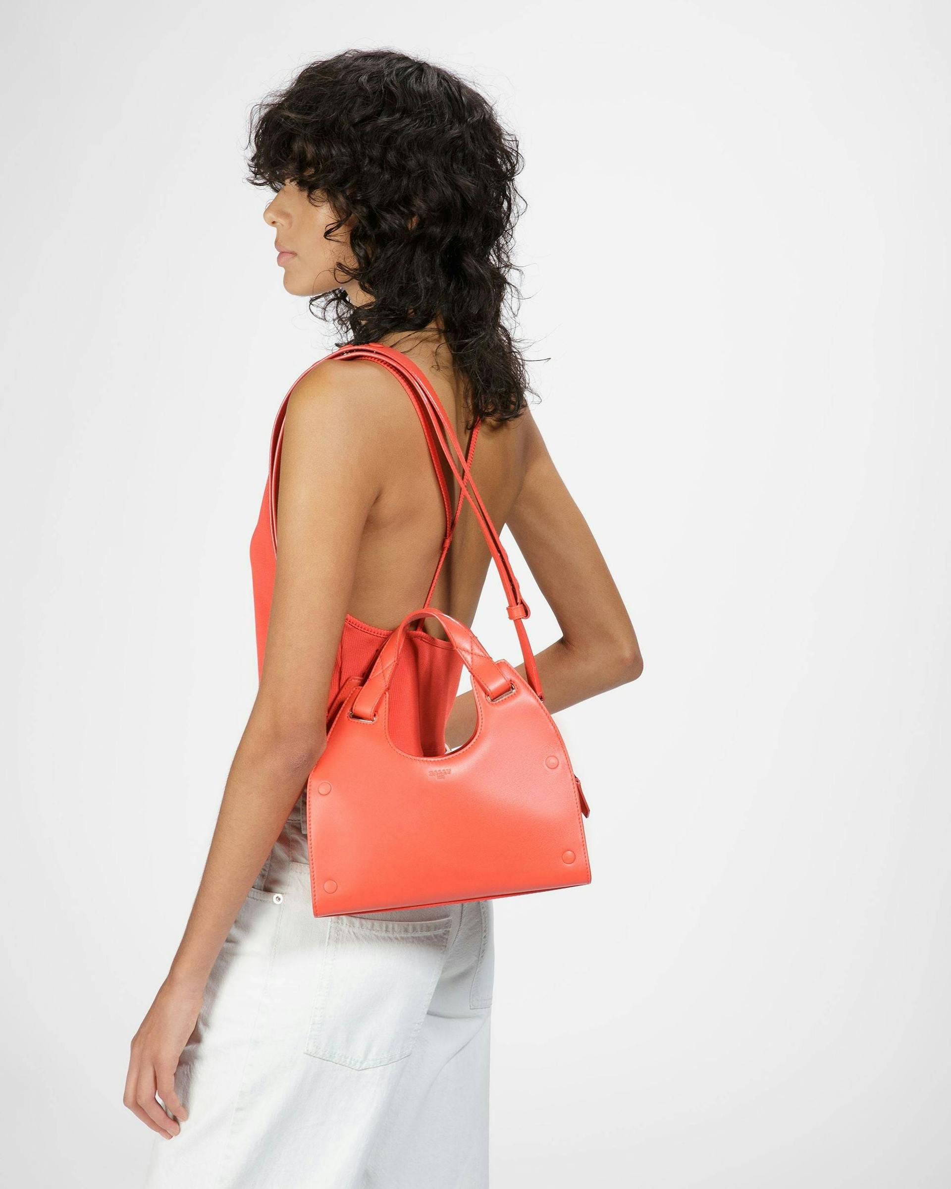 Ahres S Leather Crossbody Bag In Orange - Women's - Bally - 02