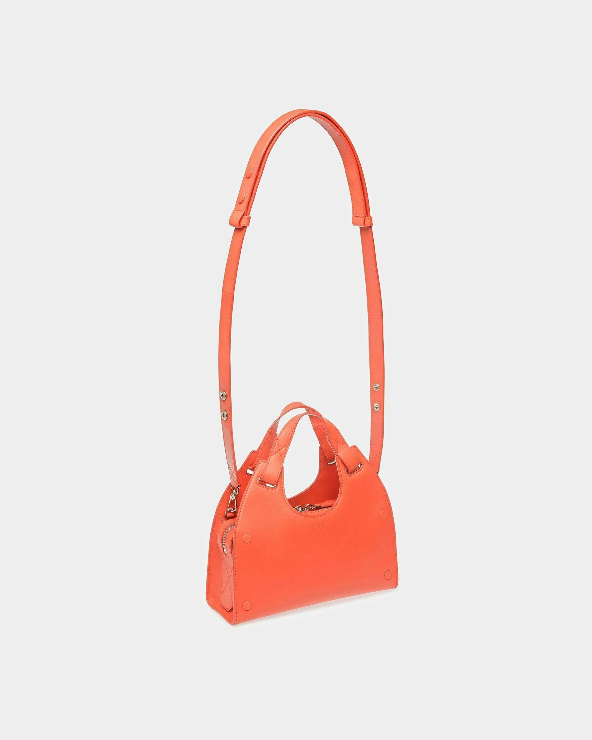 Ahres S Leather Crossbody Bag In Orange - Women's - Bally - 06