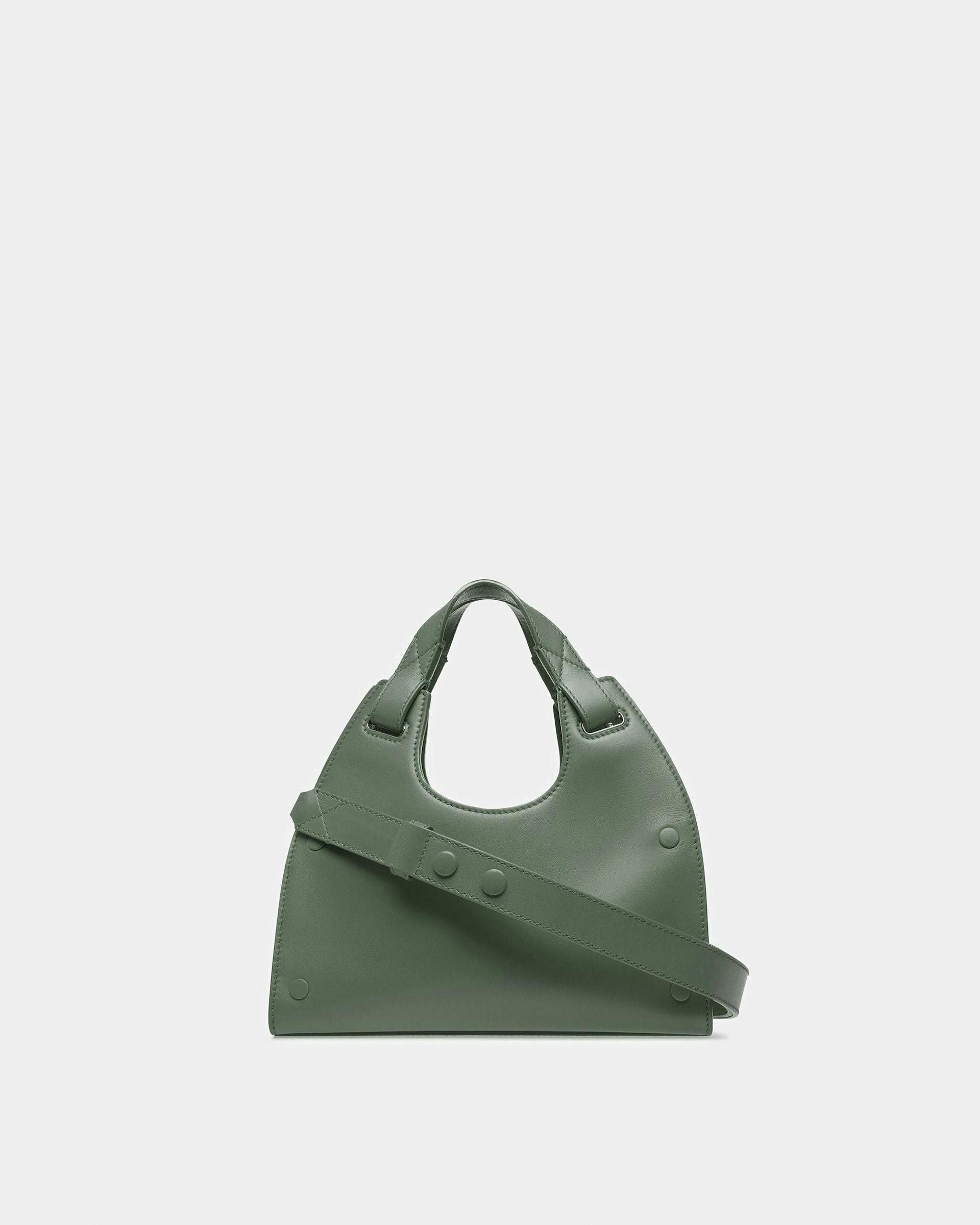 Ahres Small Leather Shoulder Bag In Sage - Women's - Bally - 04