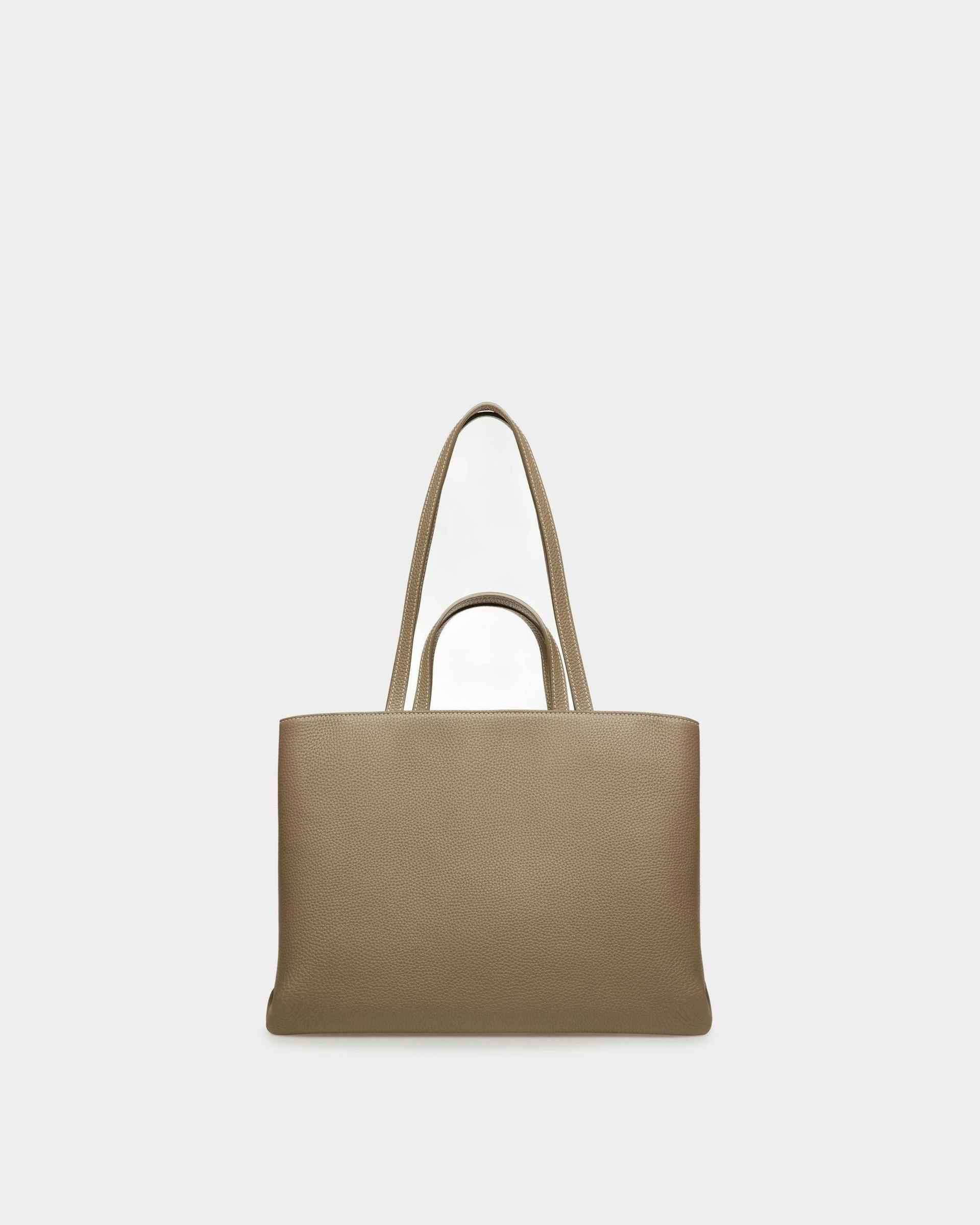 Lock Me Tote Bag In Light Brown Leather - Women's - Bally - 03