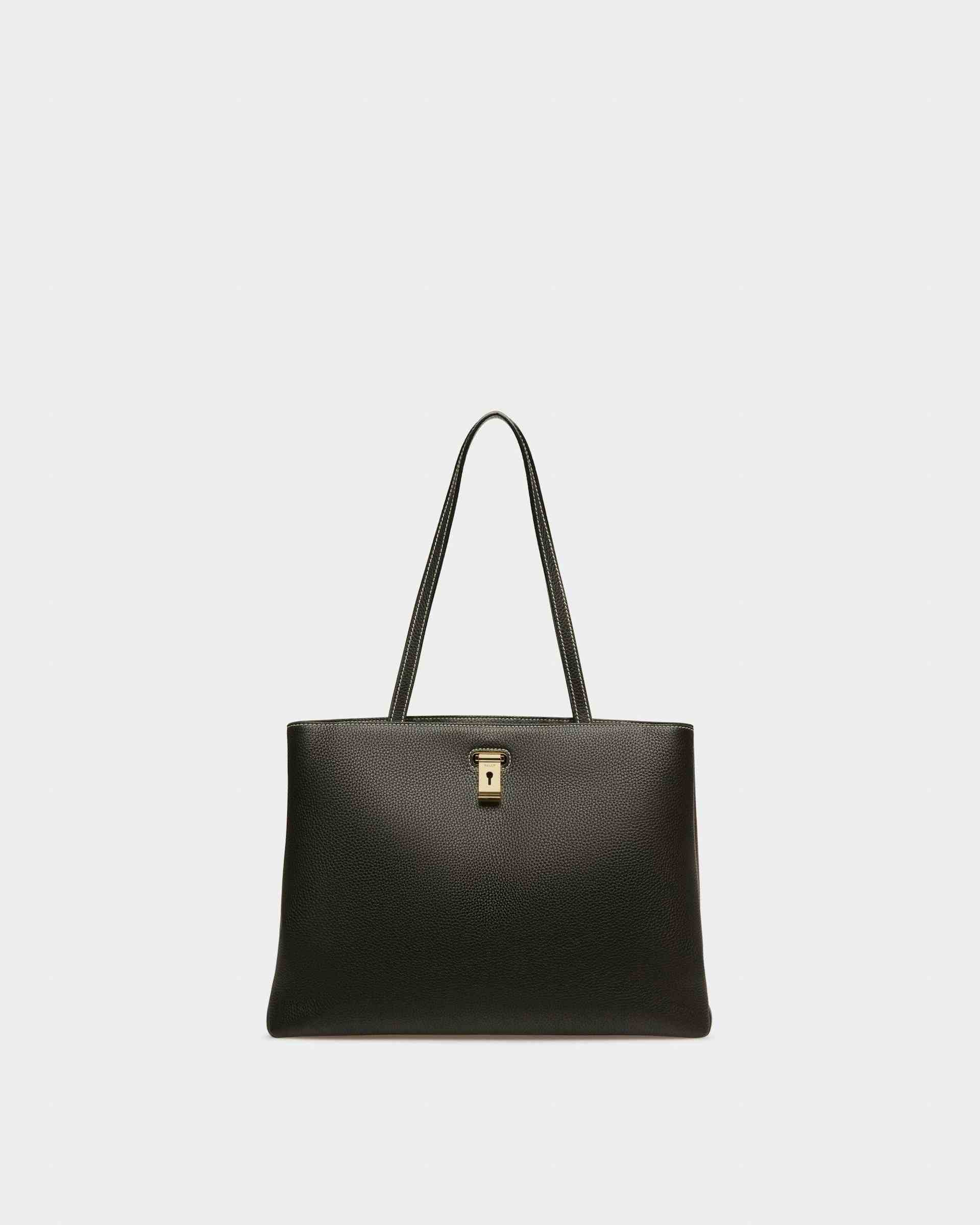 Lock Me Tote Bag In Black Leather - Women's - Bally