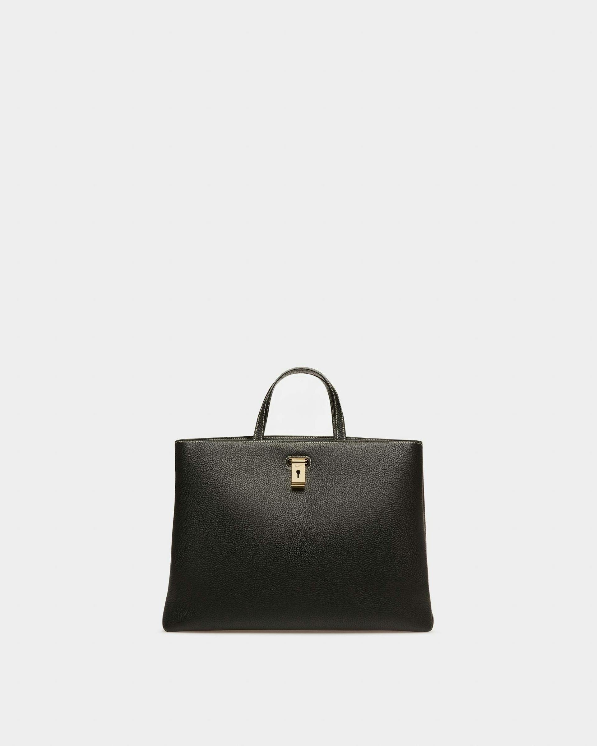 Lock Me Tote Bag In Black Leather - Women's - Bally - 07