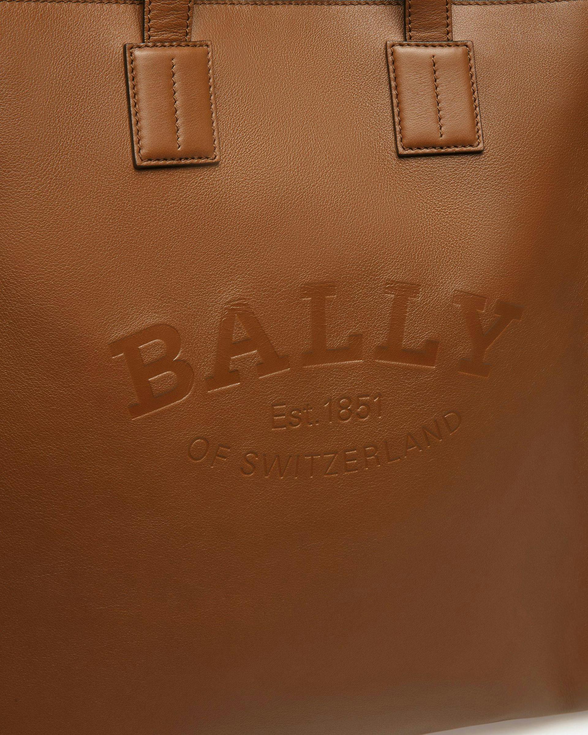 Crystalia Leather Tote In Brown - Women's - Bally - 05