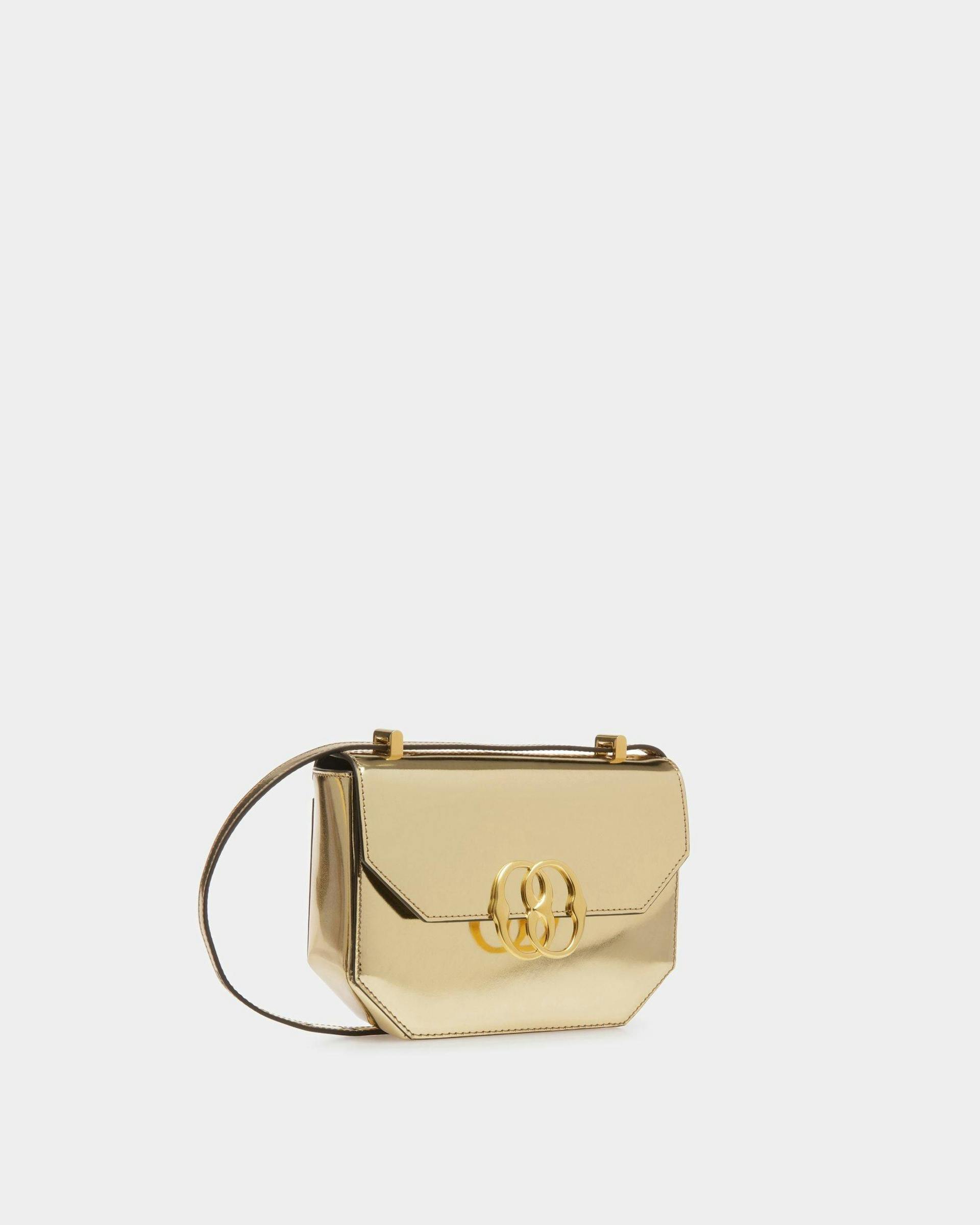 Emblem Minibag In Gold Leather - Women's - Bally - 03