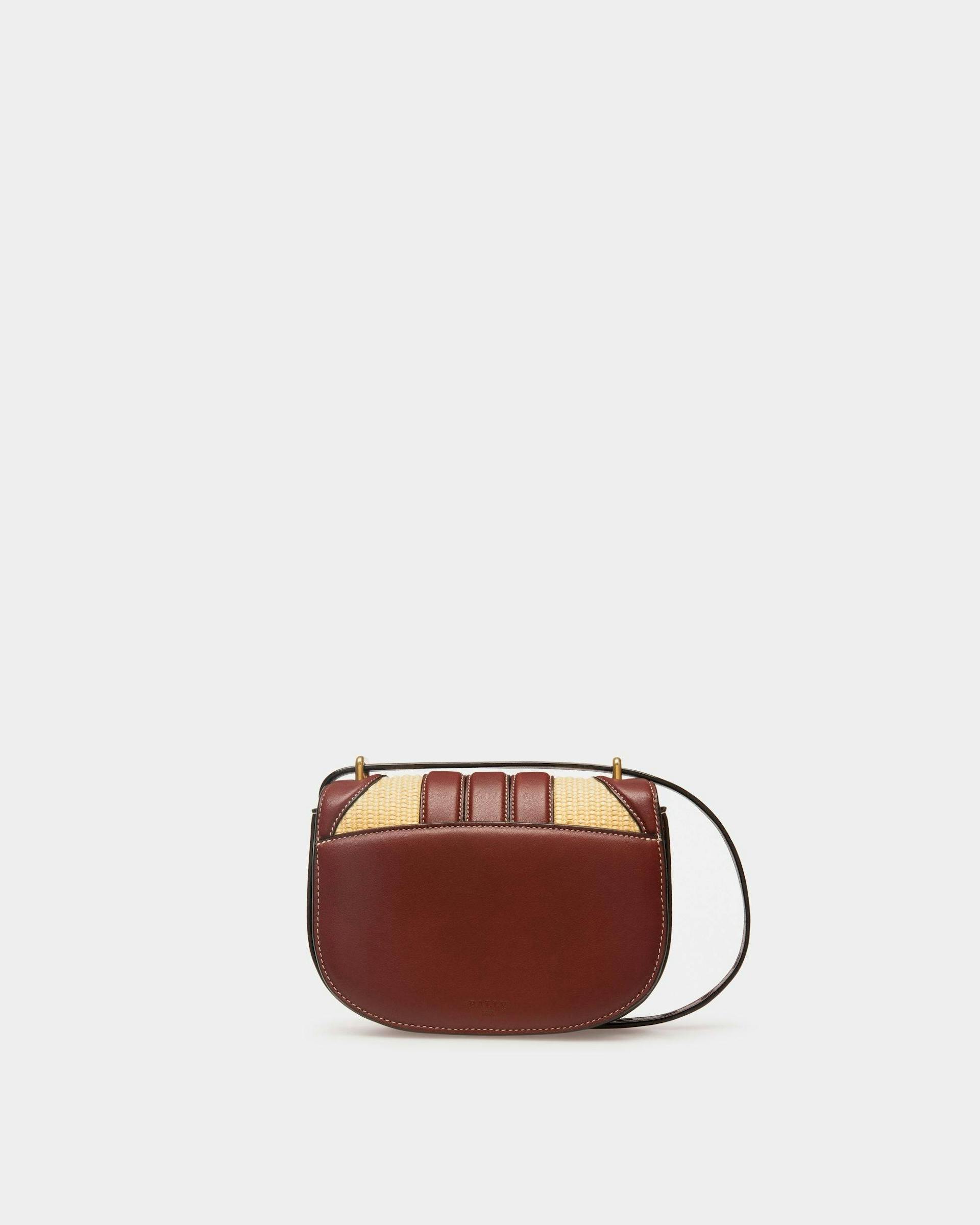 B CHAIN Fabric & Leather Minibag In Natural & Heritage Red - Women's - Bally - 02
