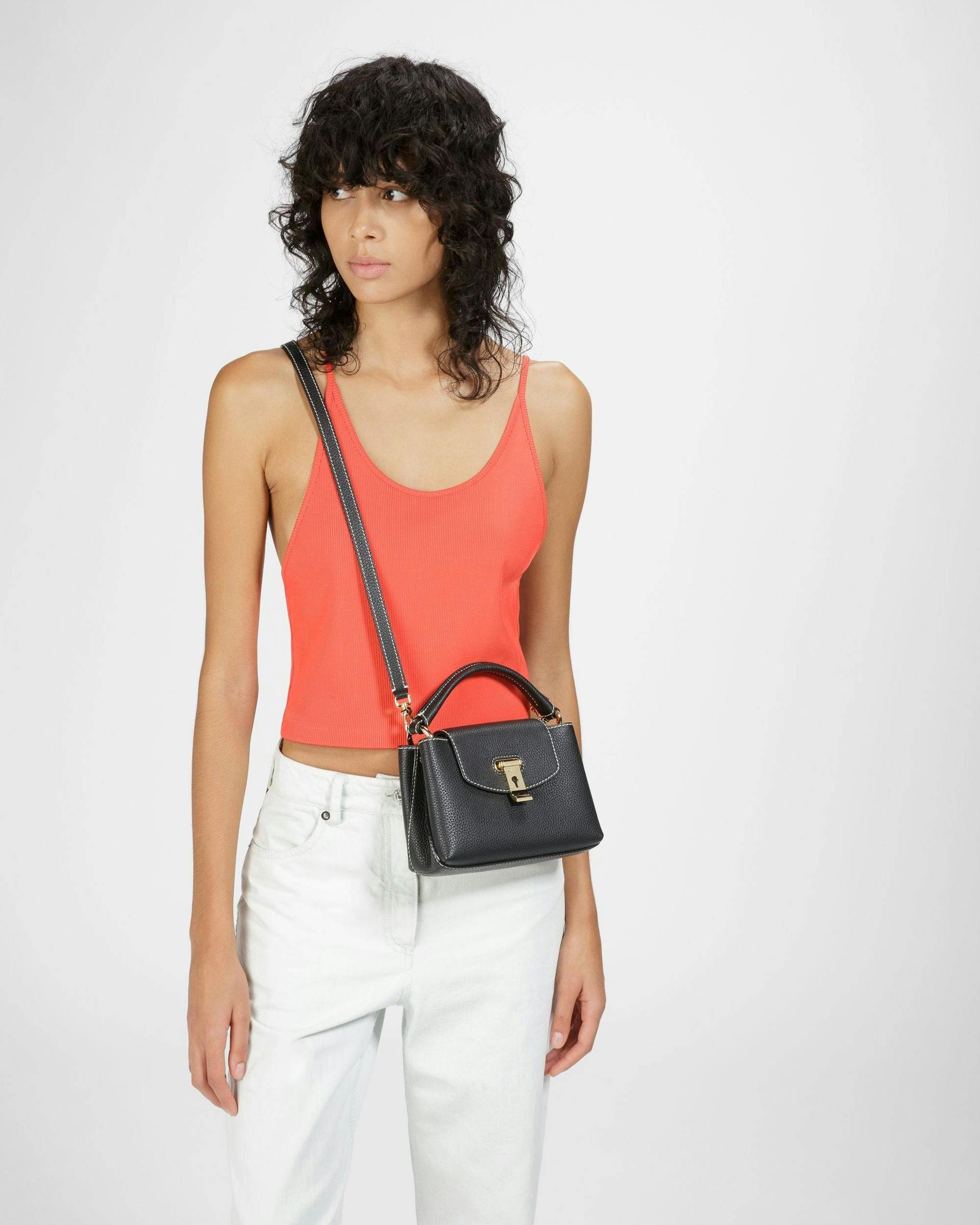 Layka XS Leather Minibag In Black - Women's - Bally - 02