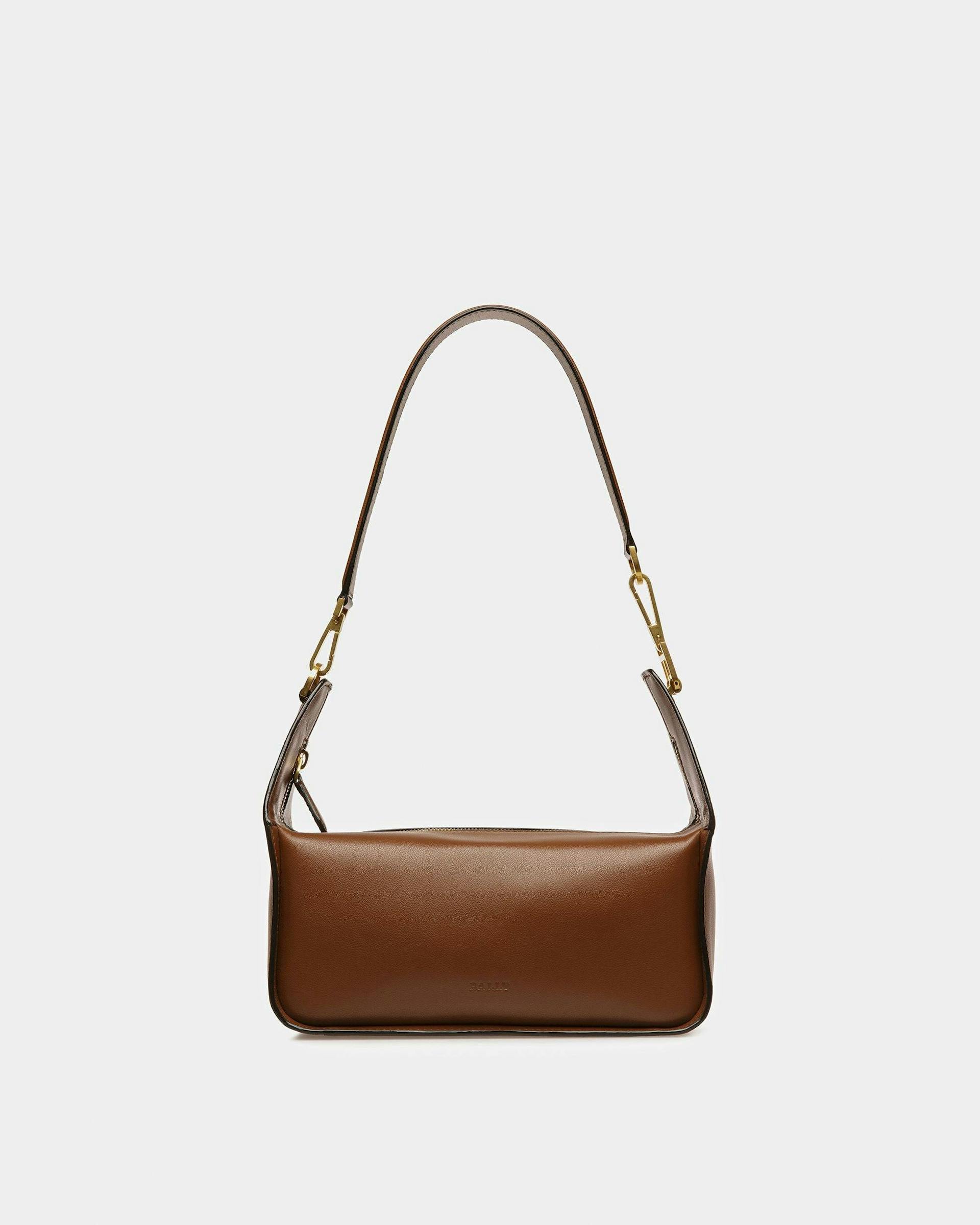 B-Hook Leather Shoulder Bag In Brown - Women's - Bally - 08