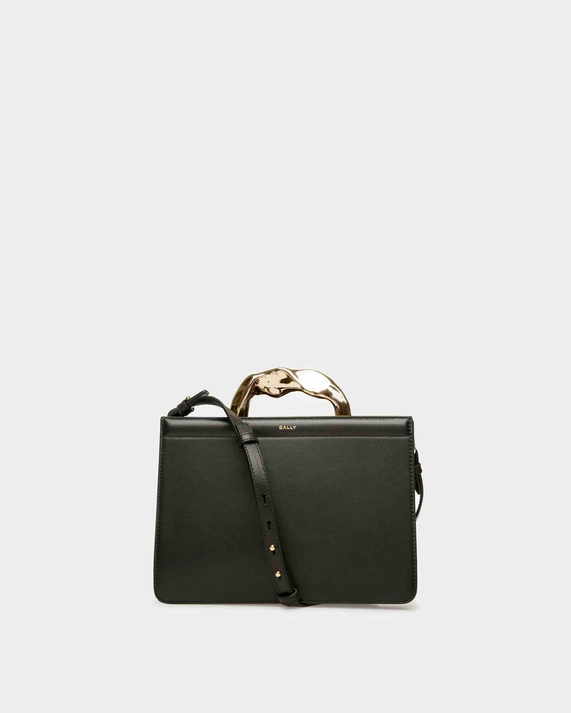 Baroque Top Handle Bag In Black Leather - Women's - Bally