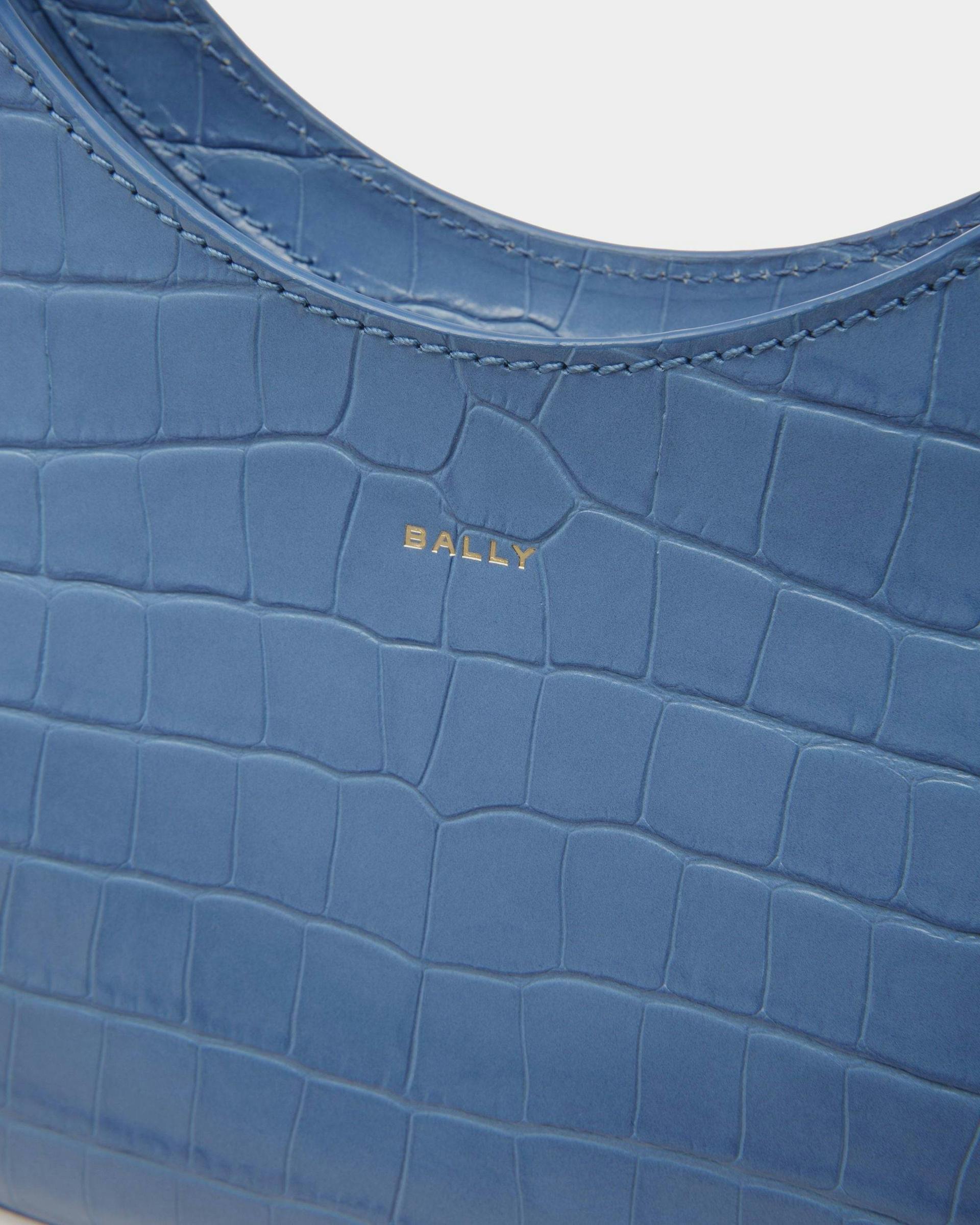 Baroque Hobo Bag In Blue Kiss Leather - Women's - Bally - 06