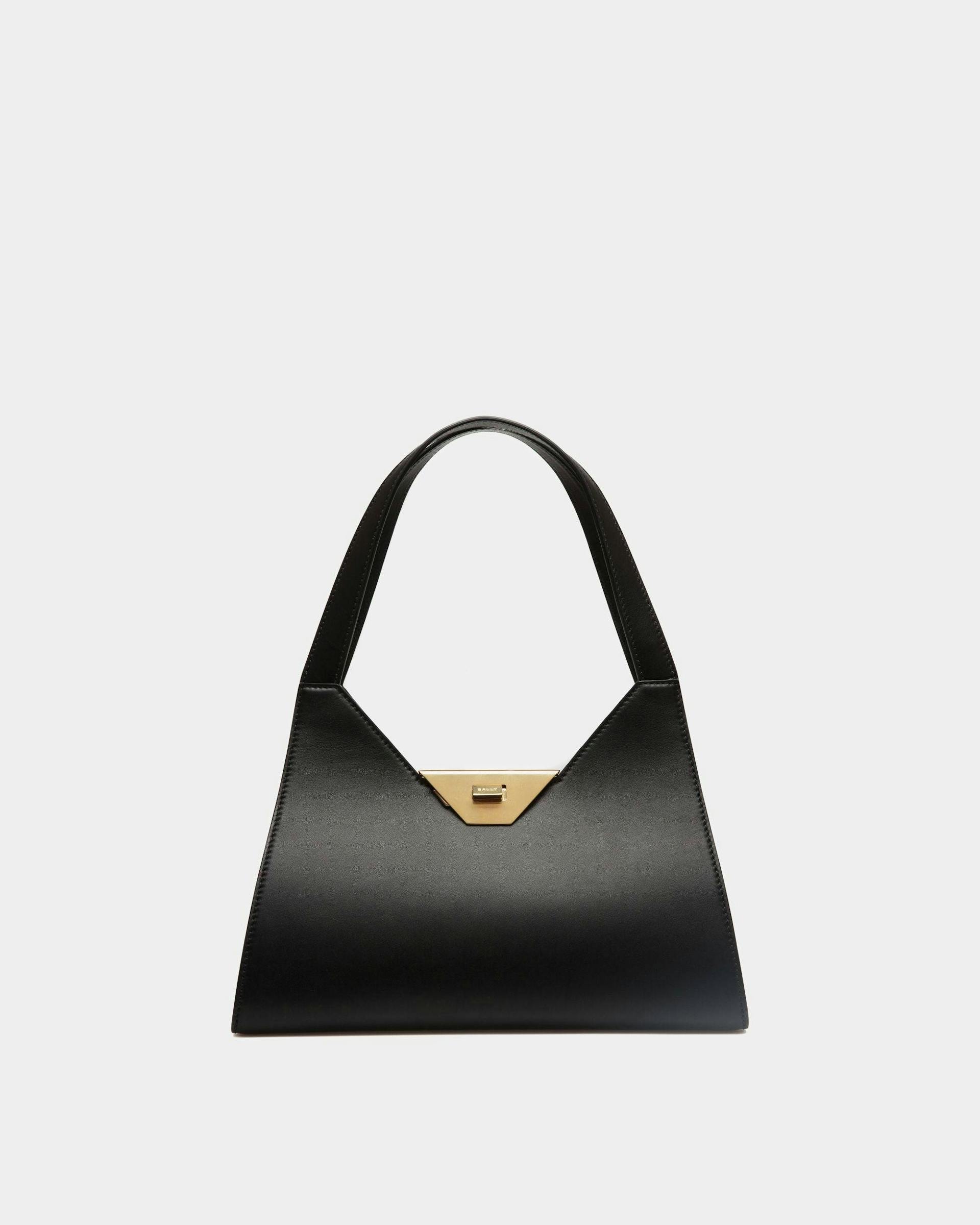 Women's Tilt Shoulder Bag in Black Leather | Bally | Still Life Front