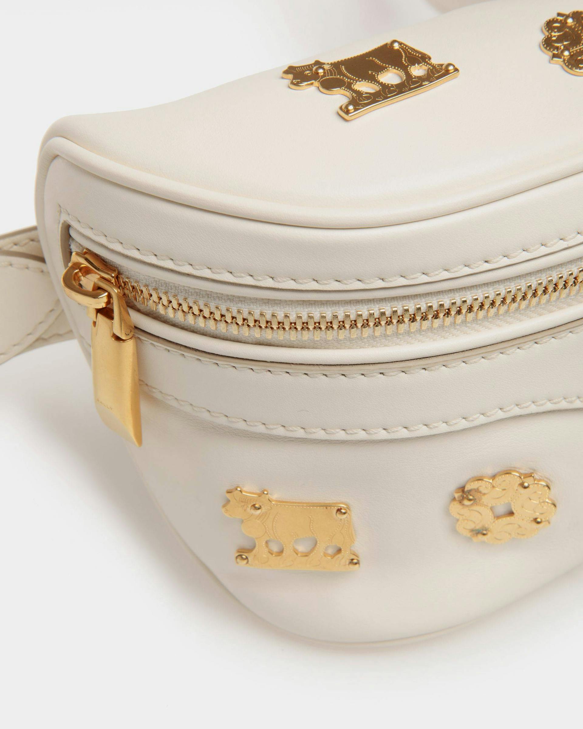 Women's Moutain Belt Bag  in White Leather | Bally | Still Life Detail