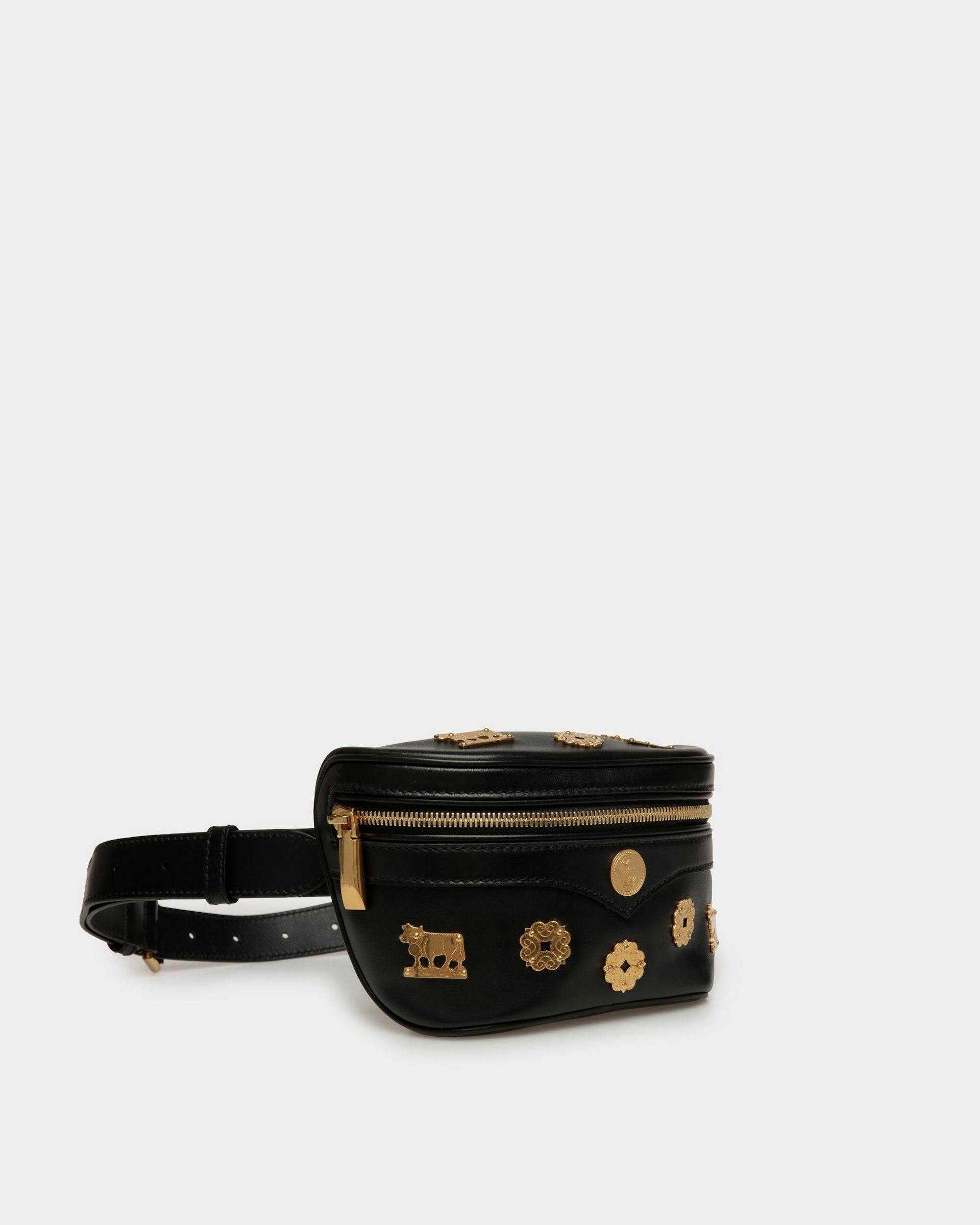 Women's Moutain Belt Bag  in Black Leather | Bally | Still Life 3/4 Front