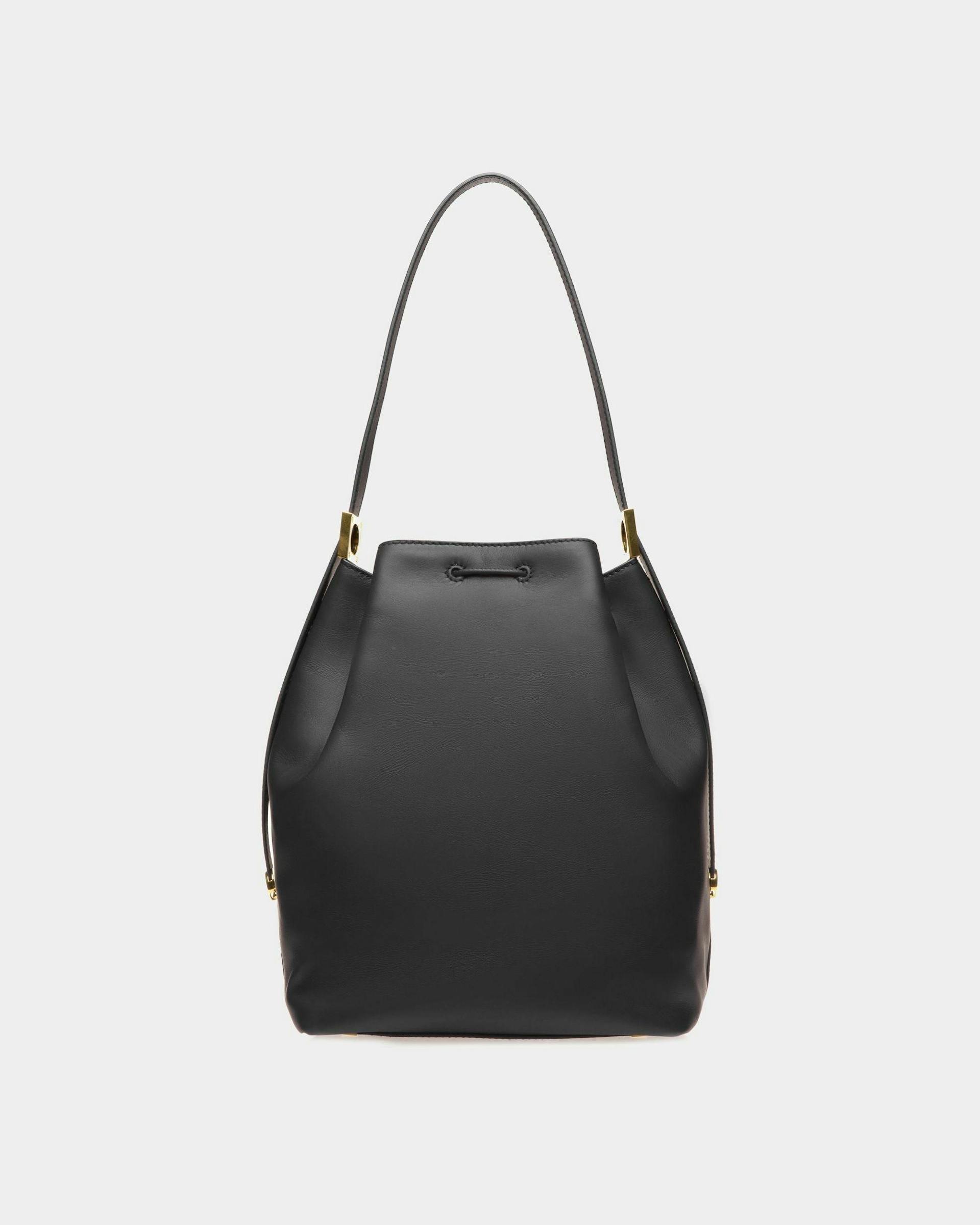 Block Bucket Bag In Black Leather - Women's - Bally - 02