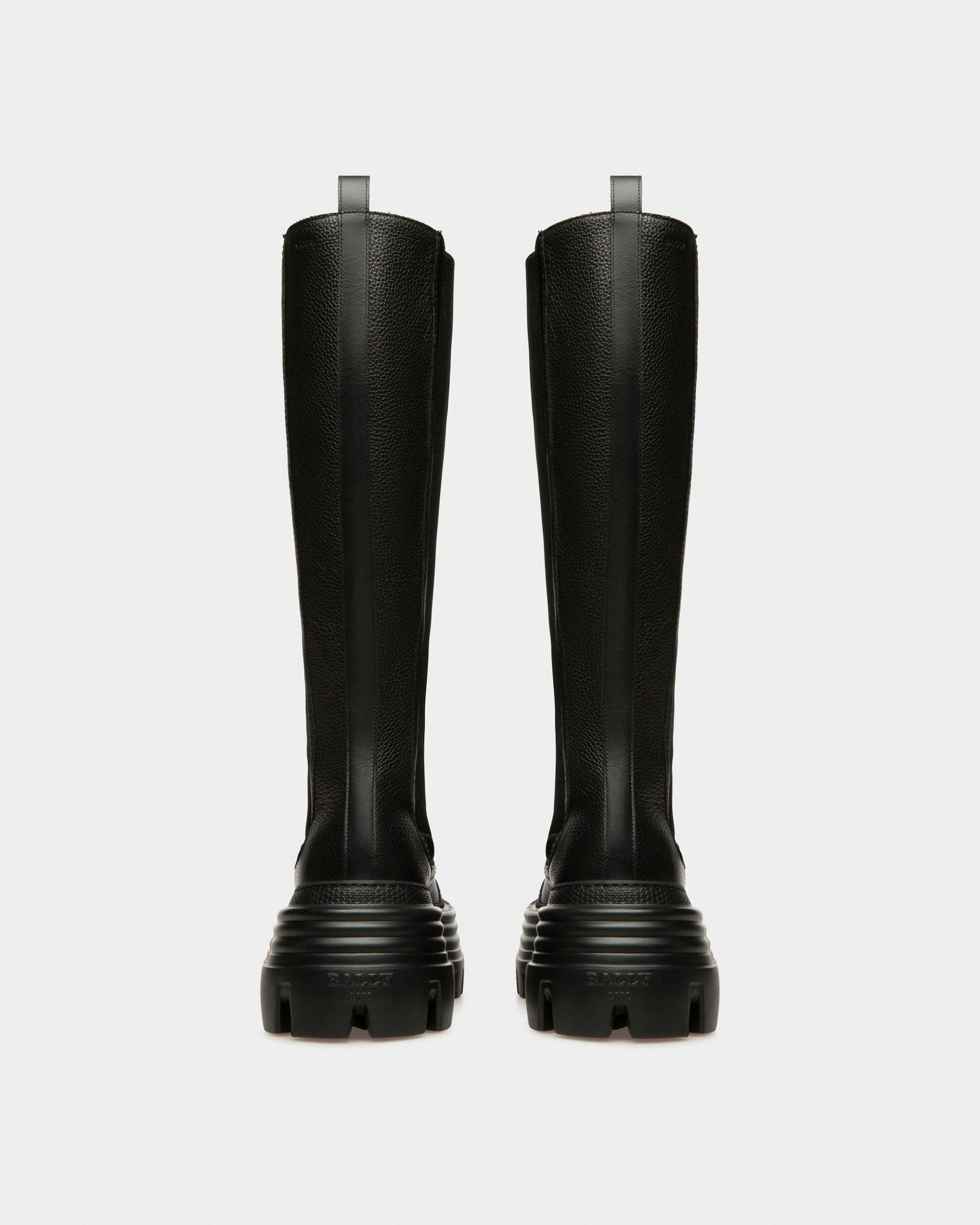 Galeen Leather Long Boots In Black - Women's - Bally - 04
