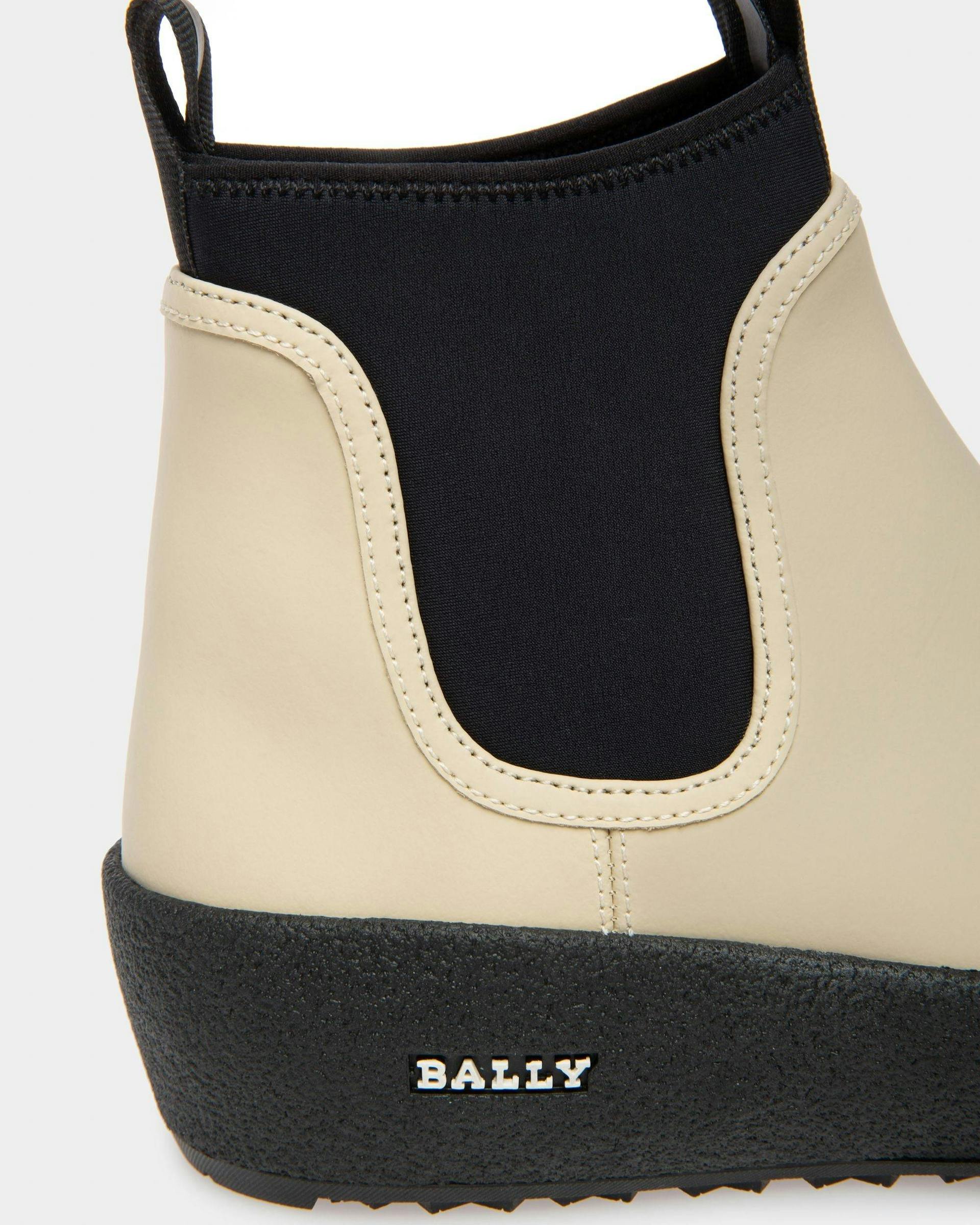 Gadey Leather Booties In Beige - Women's - Bally - 06