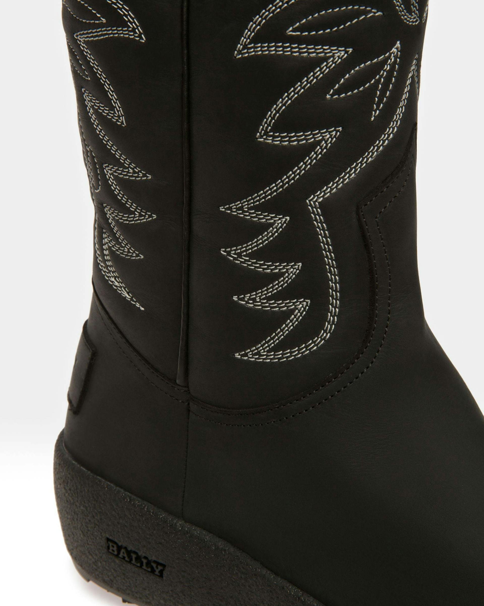 Montana Leather Long Boots In Black - Women's - Bally - 06