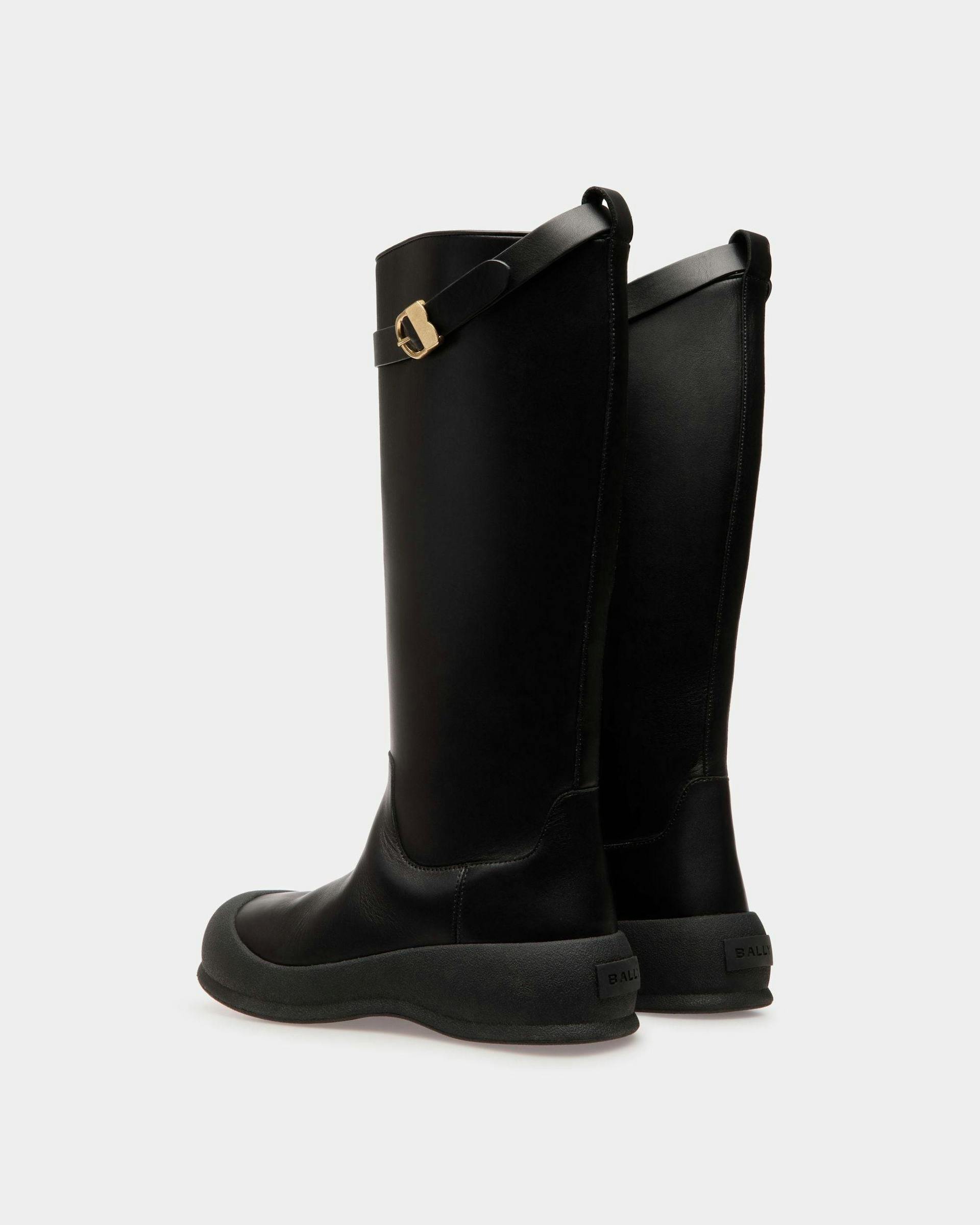 Frei Long Boots In Black Leather - Women's - Bally - 04