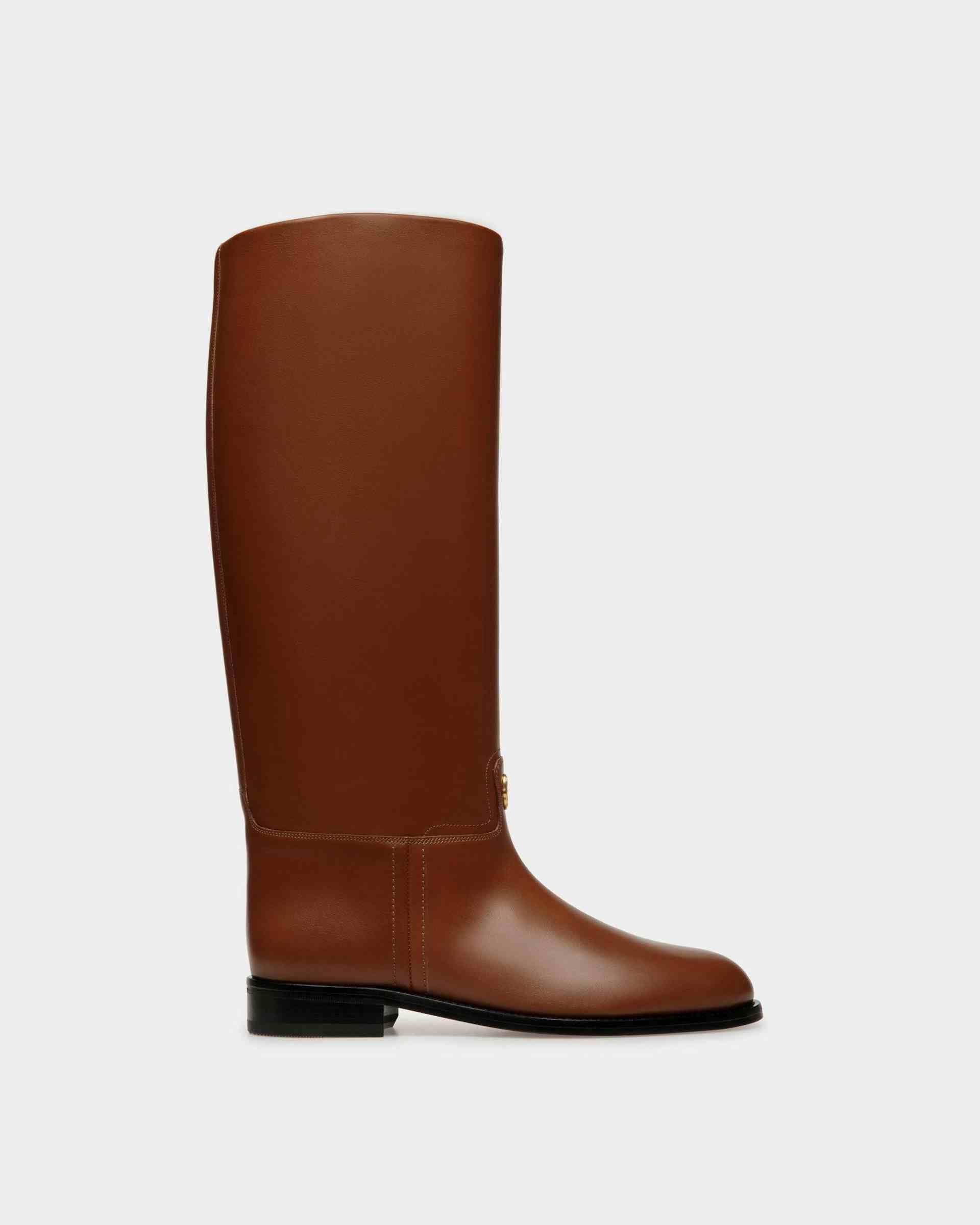 Huntington Long Boots In Brown Leather - Women's - Bally