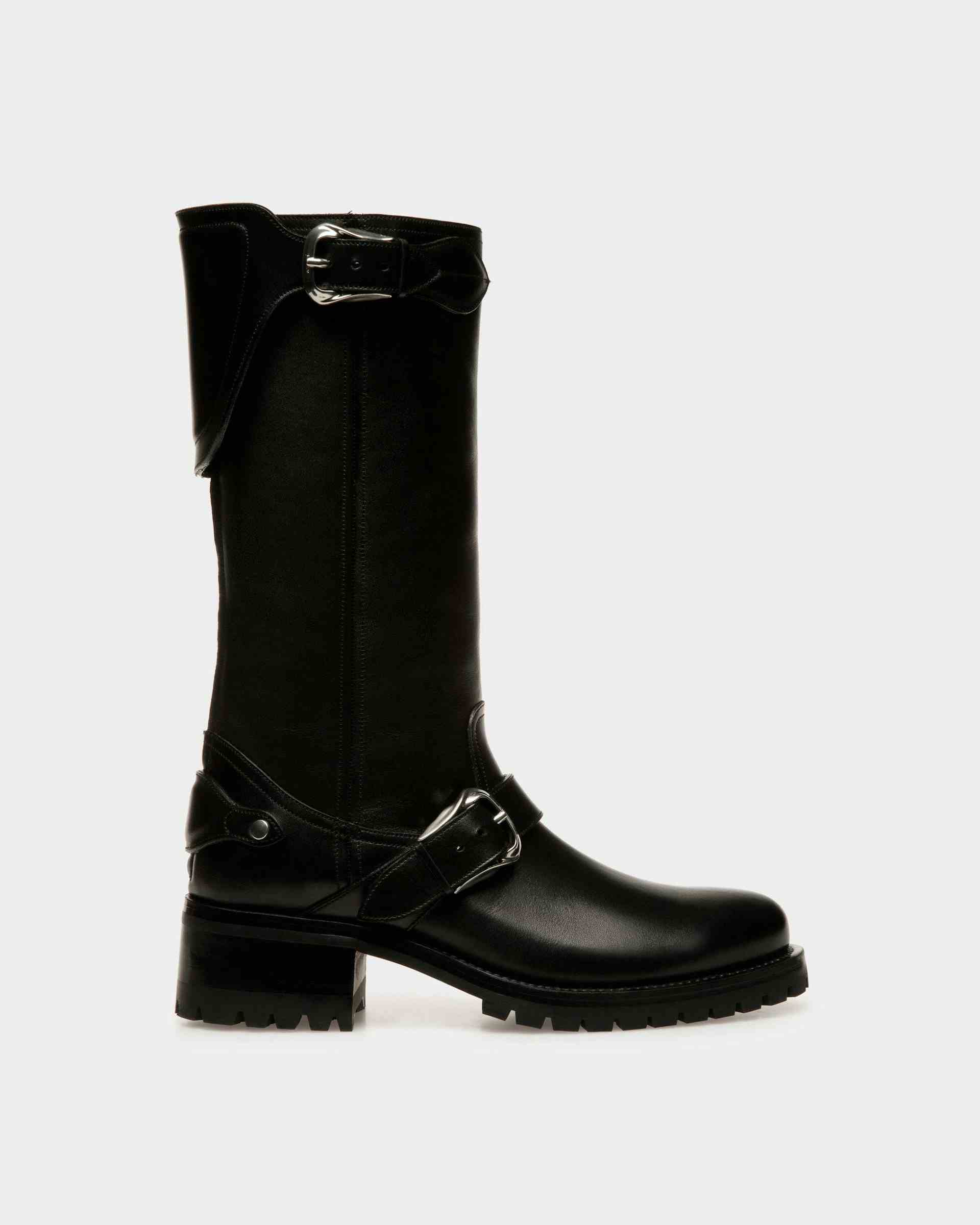 Ardis Long Boots In Black Leather - Women's - Bally
