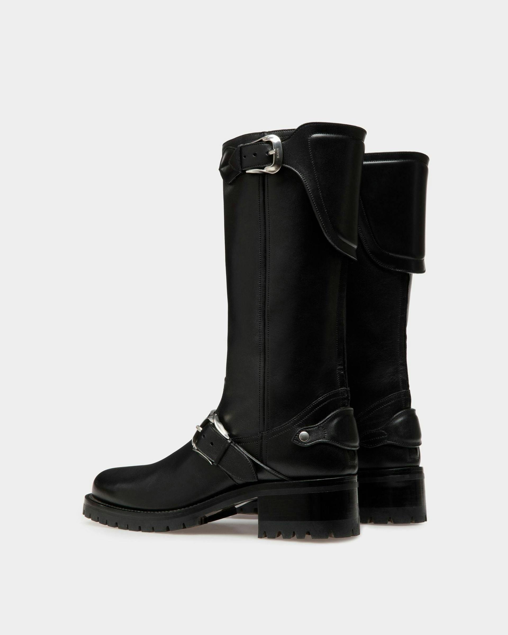 Ardis Long Boots In Black Leather - Women's - Bally - 04