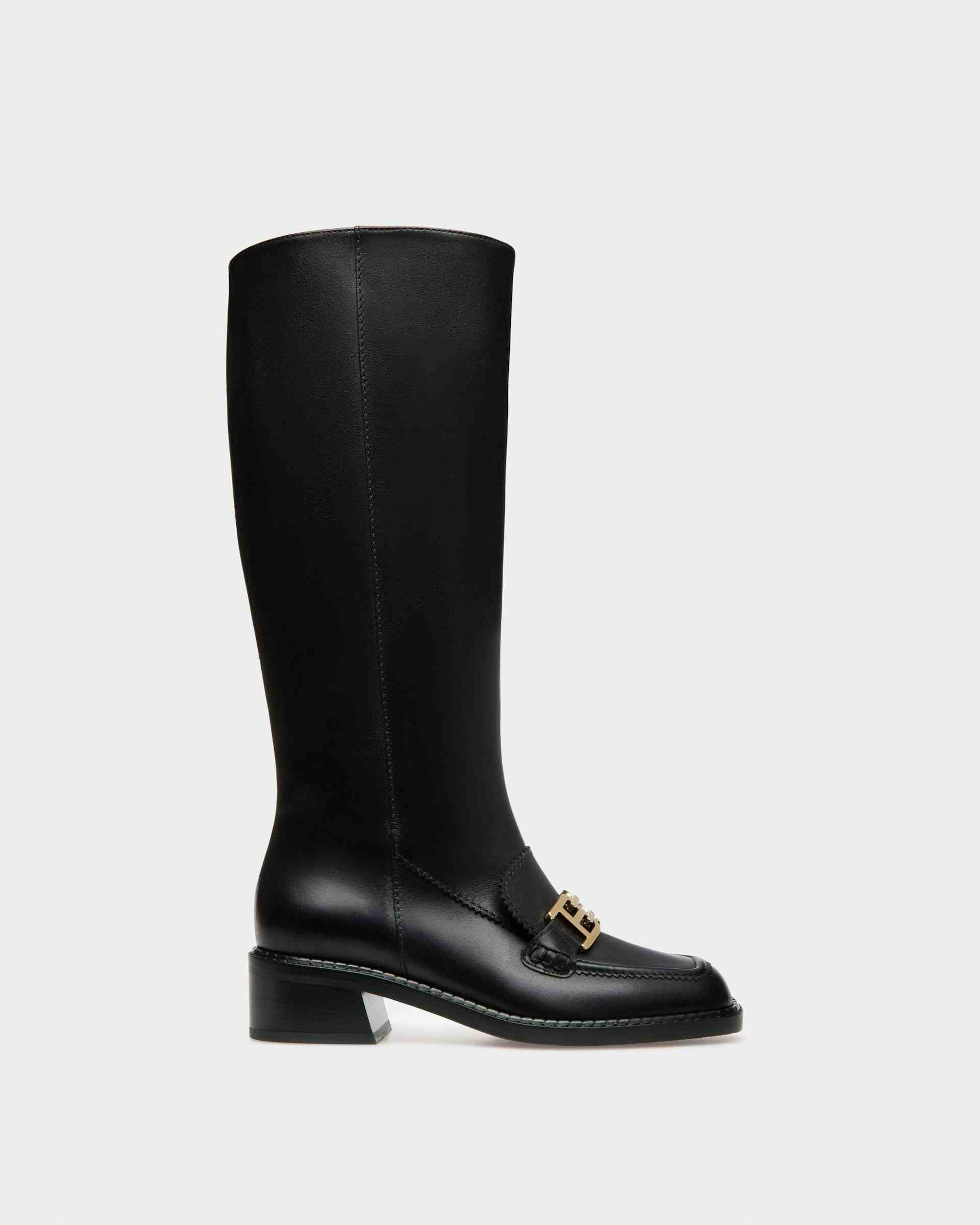 Ebele Leather Long Boots In Black - Women's - Bally