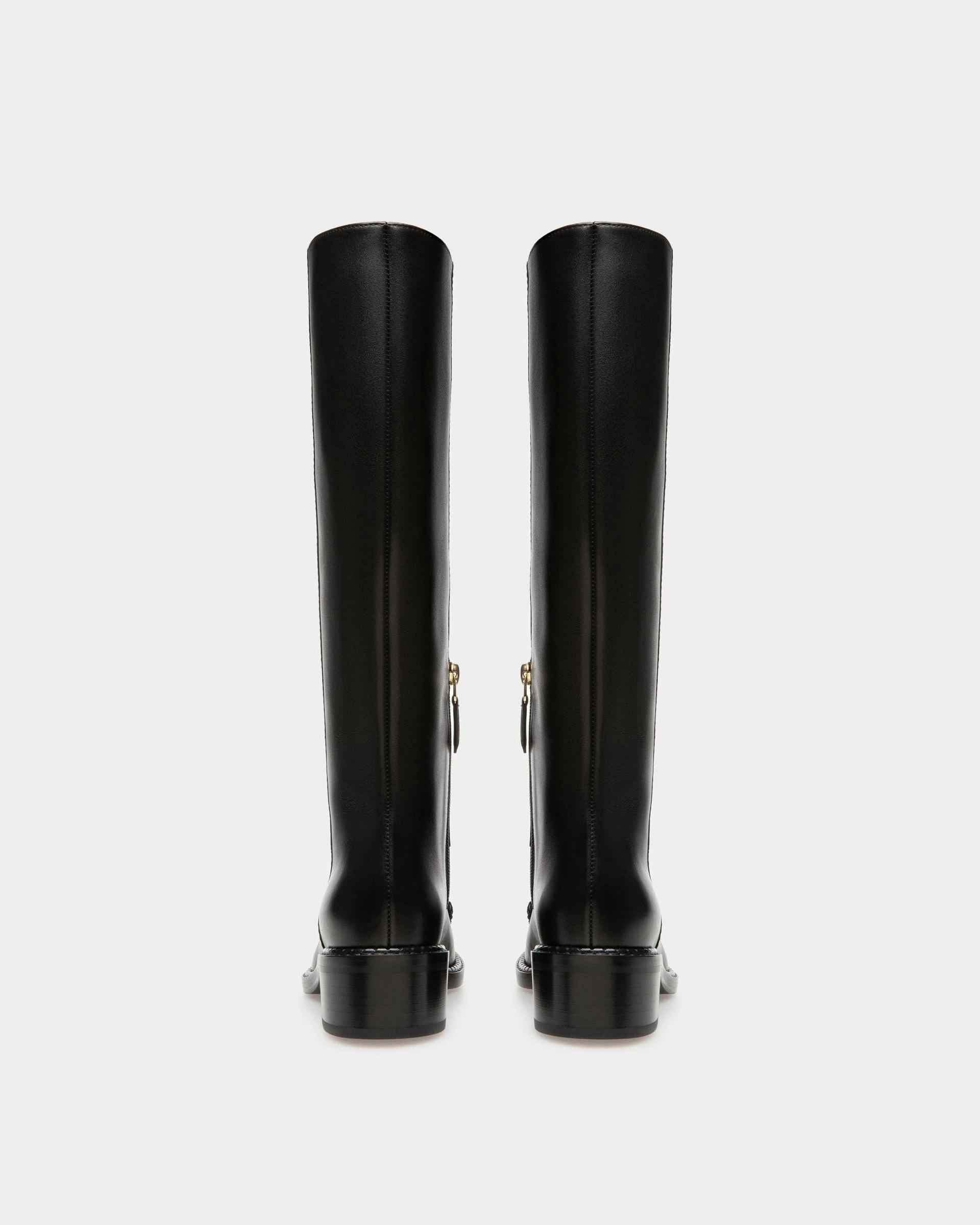 Ebele Leather Long Boots In Black - Women's - Bally - 04
