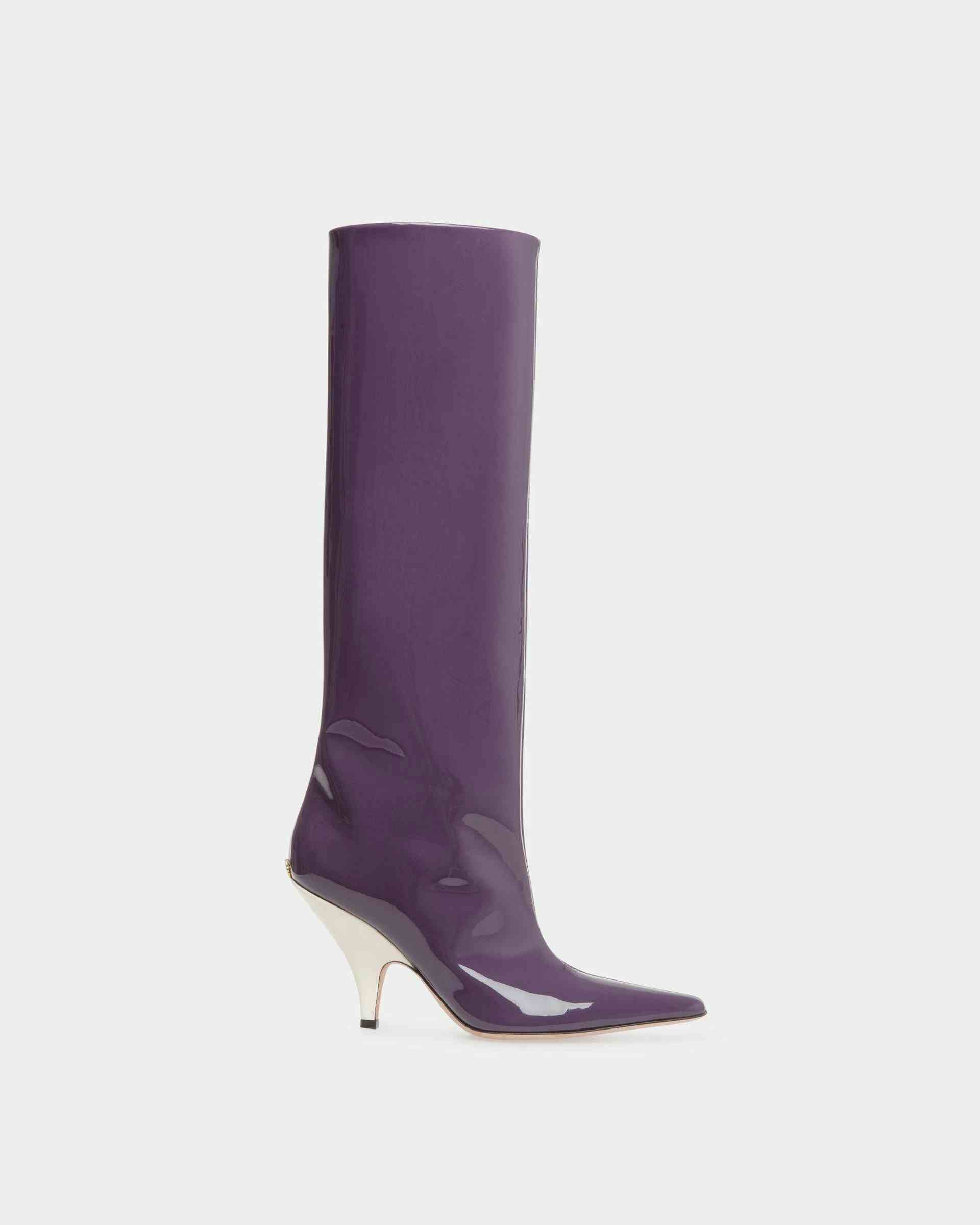 Katy Long Boots In Orchid Leather - Women's - Bally